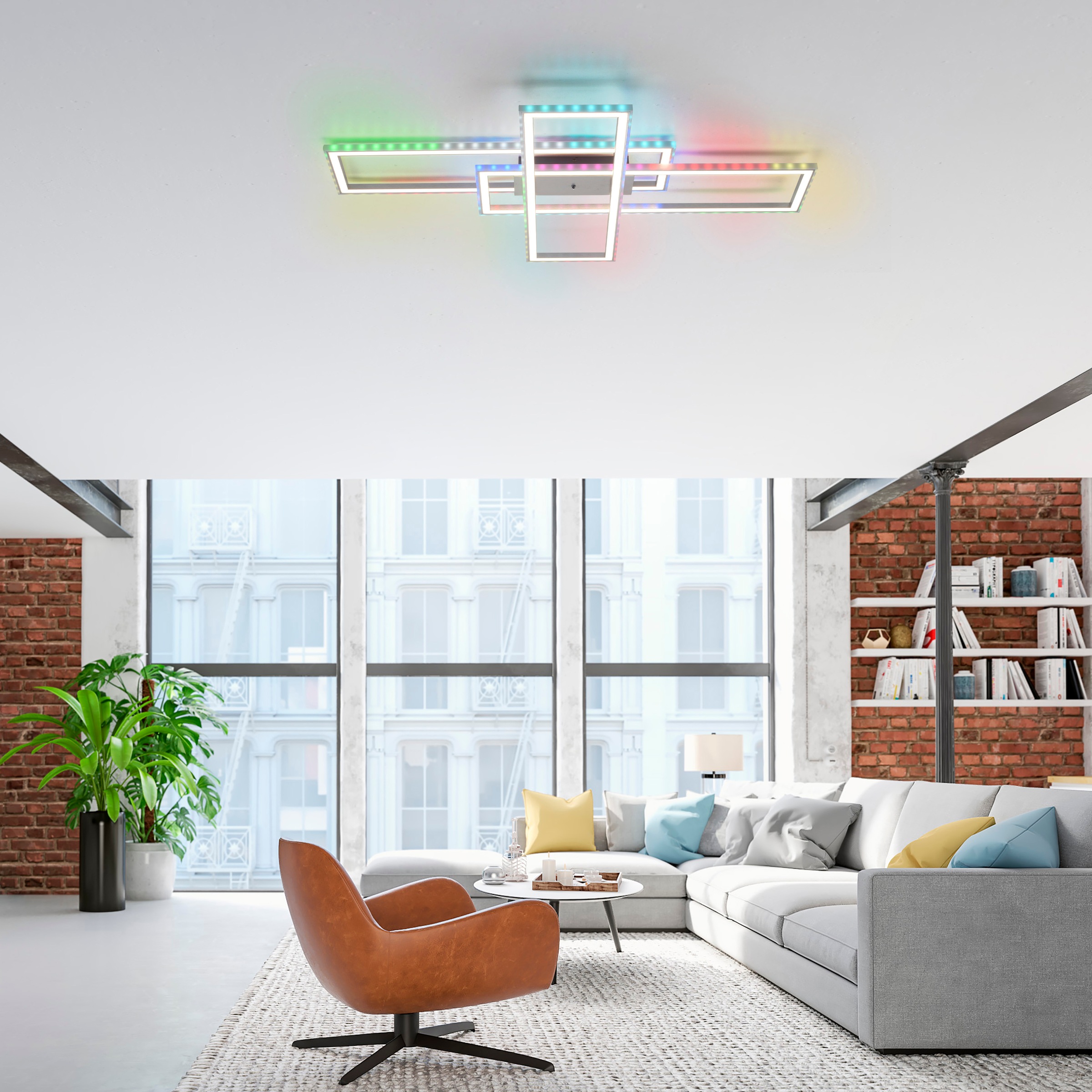 JUST LIGHT Deckenleuchte »FELIX60«, 2 flammig, Leuchtmittel LED-Board-LED-B günstig online kaufen