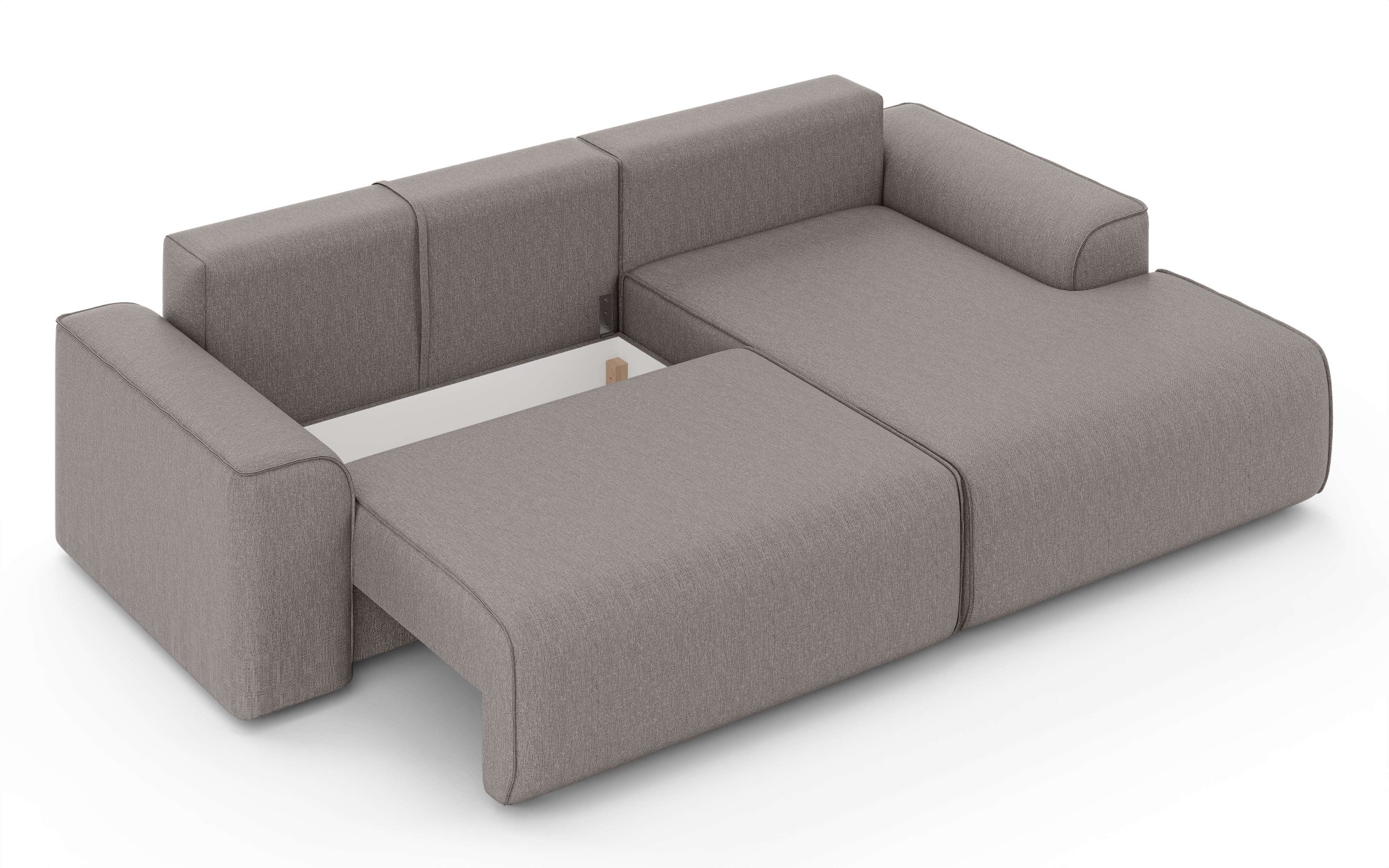 Home affaire Ecksofa »Santenay mit Bettfunktion und Bettkasten, Maße: B/T/H 266/164/90 cm«, L-Form mit Wellenfederung, Schlaffläche: 140x213 cm, auch in Cord