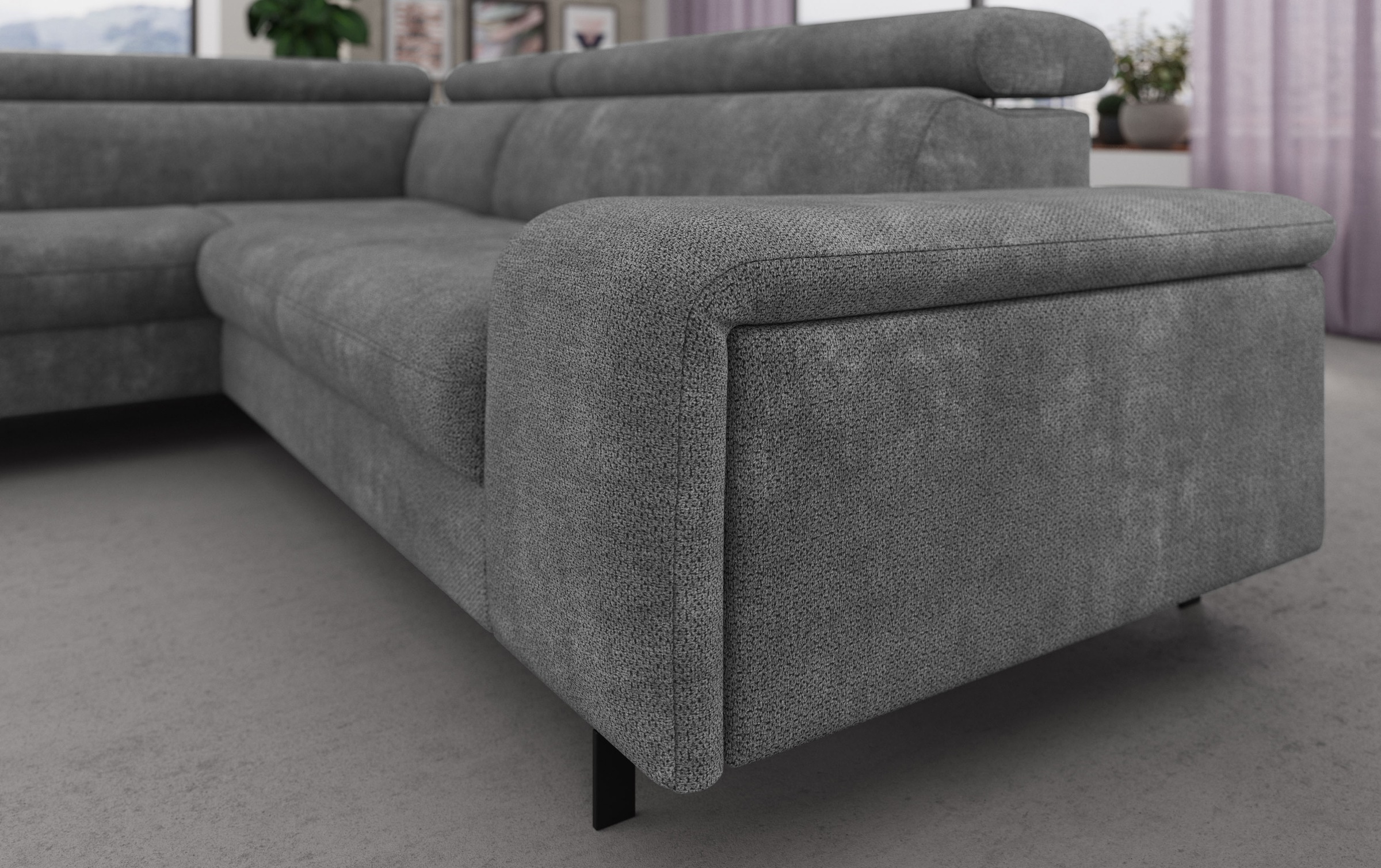 COTTA Ecksofa »Emma L-Form«, mit Kopfteilverstellung, wahlweise mit Bettfunktion & Bettkasten