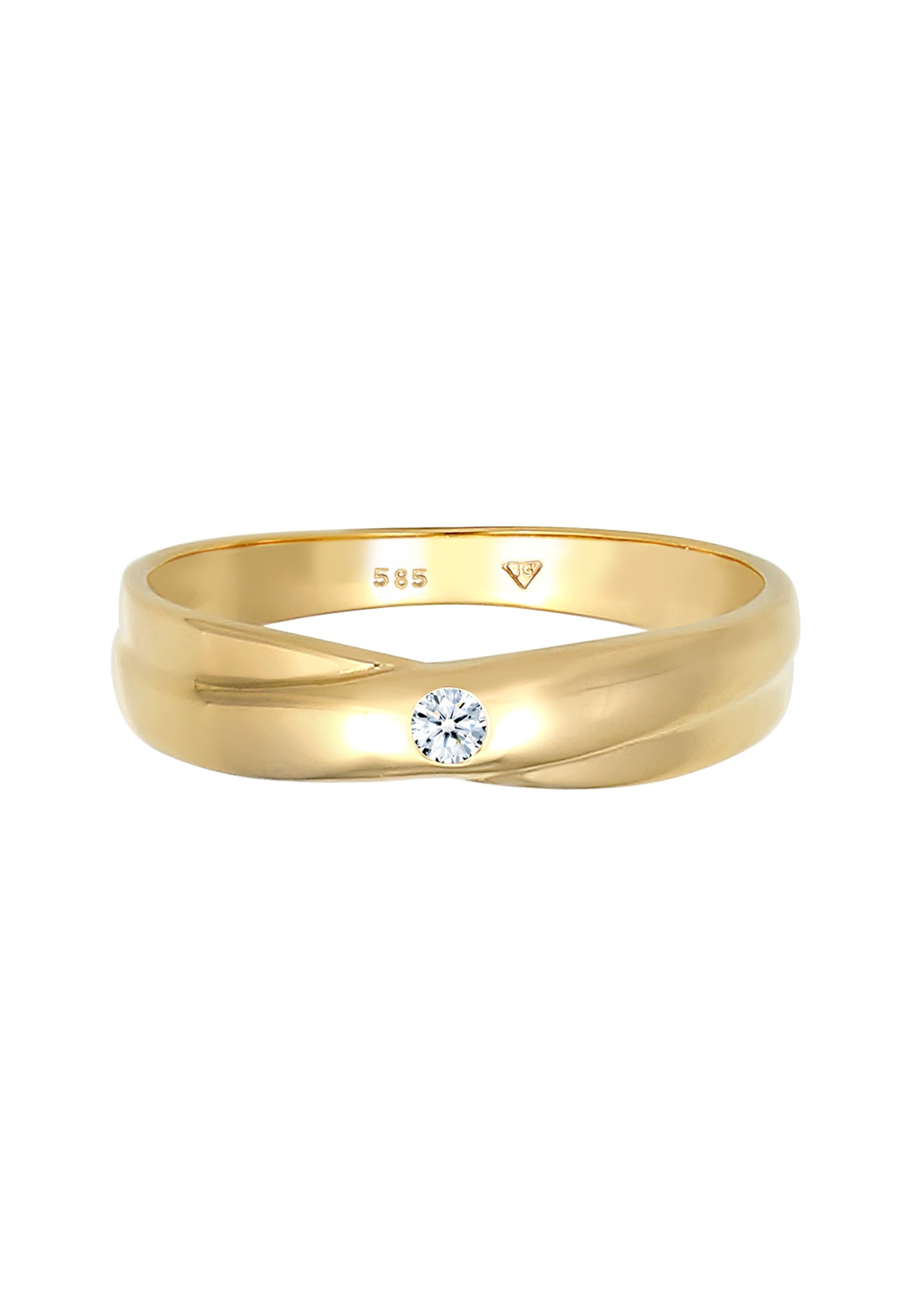 Elli DIAMONDS Verlobungsring »Diamant Weiß Brillantschliff (0.03 ct) 585 Gelbgold«