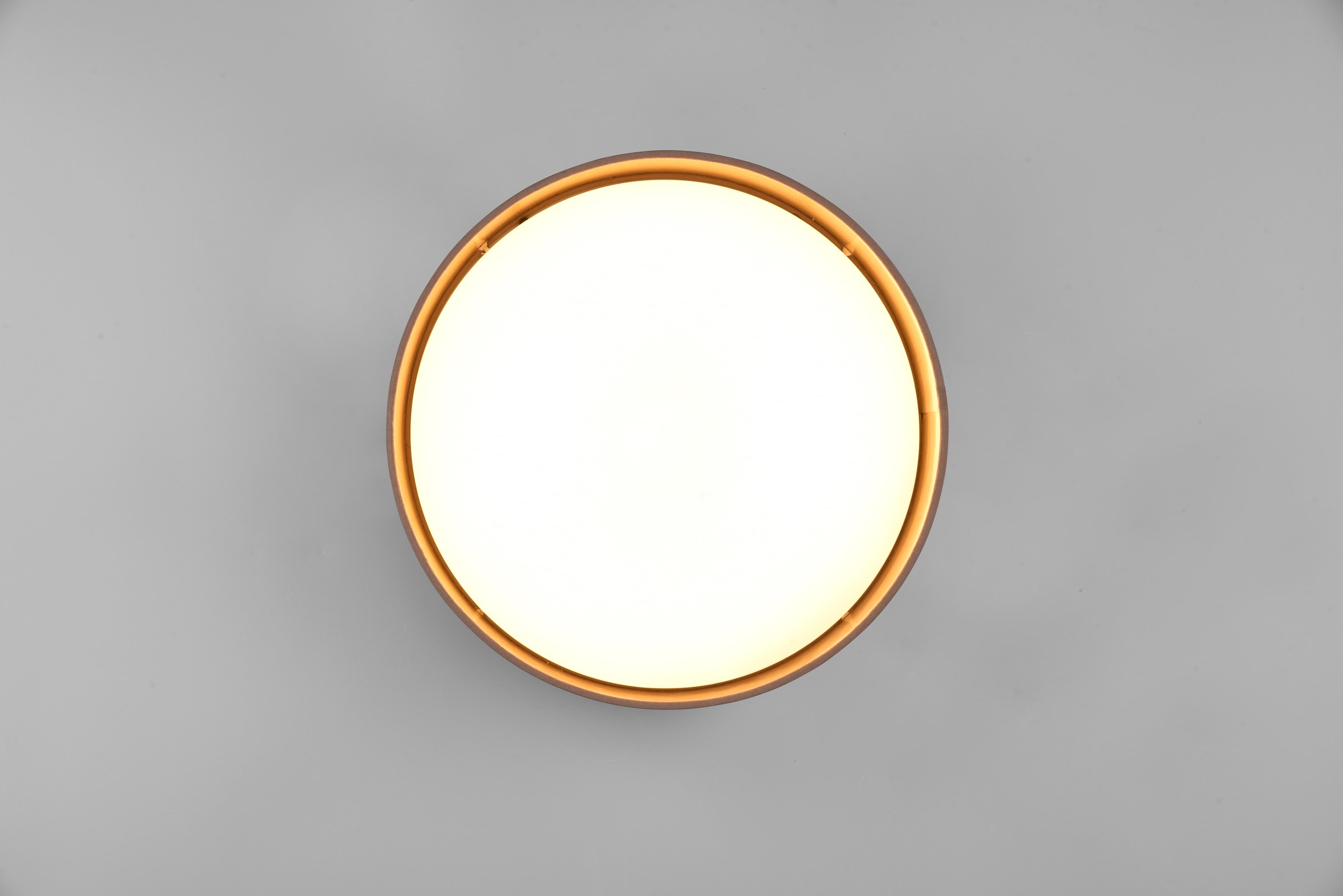 REALITY Leuchten LED Deckenleuchte »LOCARNO, runde LED Deckenlampe mit Stoffschirm, Ø 30 cm Höhe 11 cm«, 1 flammig, Leuchtmittel LED-Board | LED fest integriert, 12W LED warmweiß 3000 K, 1160 Lumen, Wohnzimmer Schlafzimmer Licht