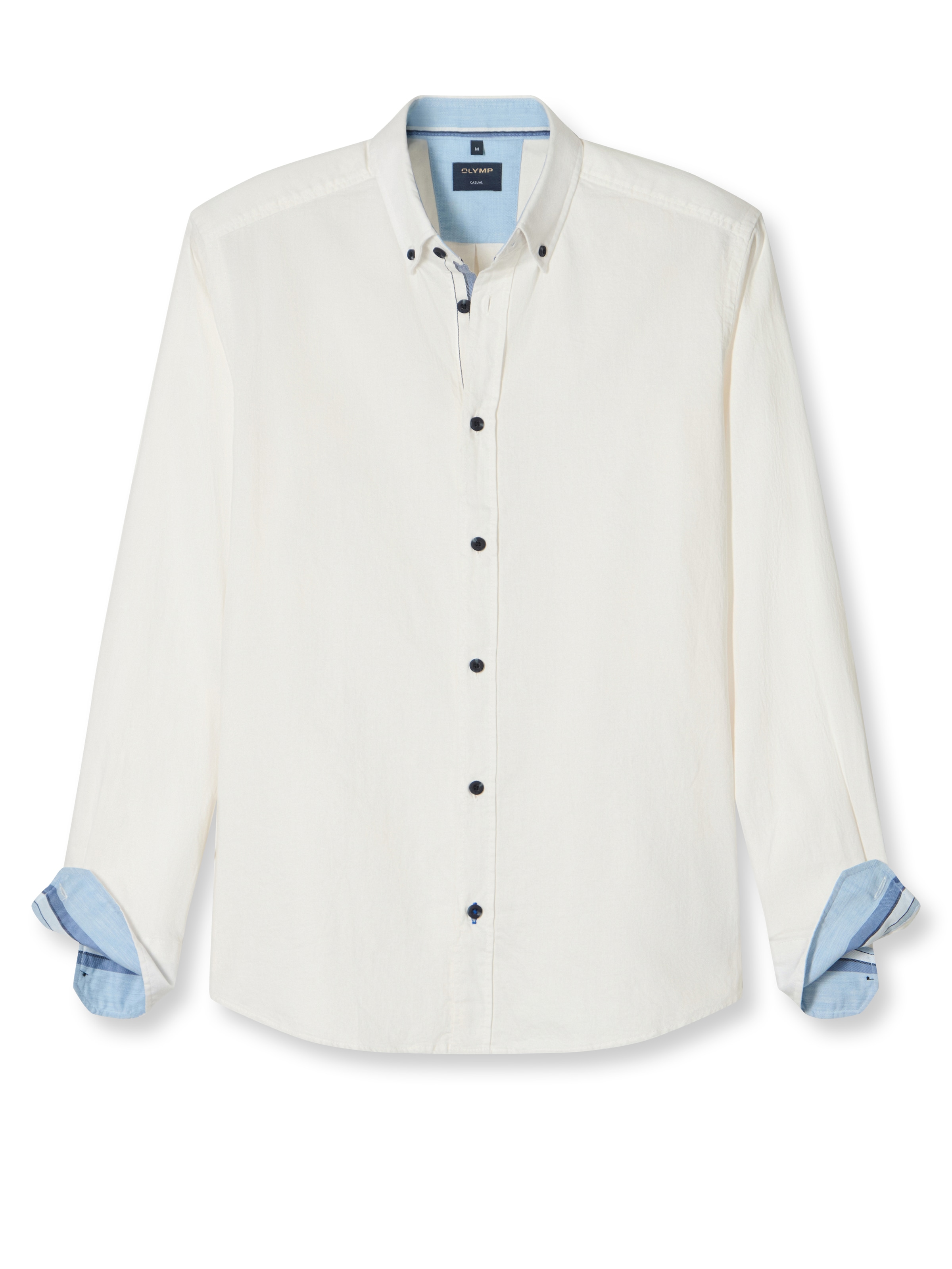 OLYMP Langarmhemd Regular Fit, Businesshemd, Button-down-Kragen, Feincord