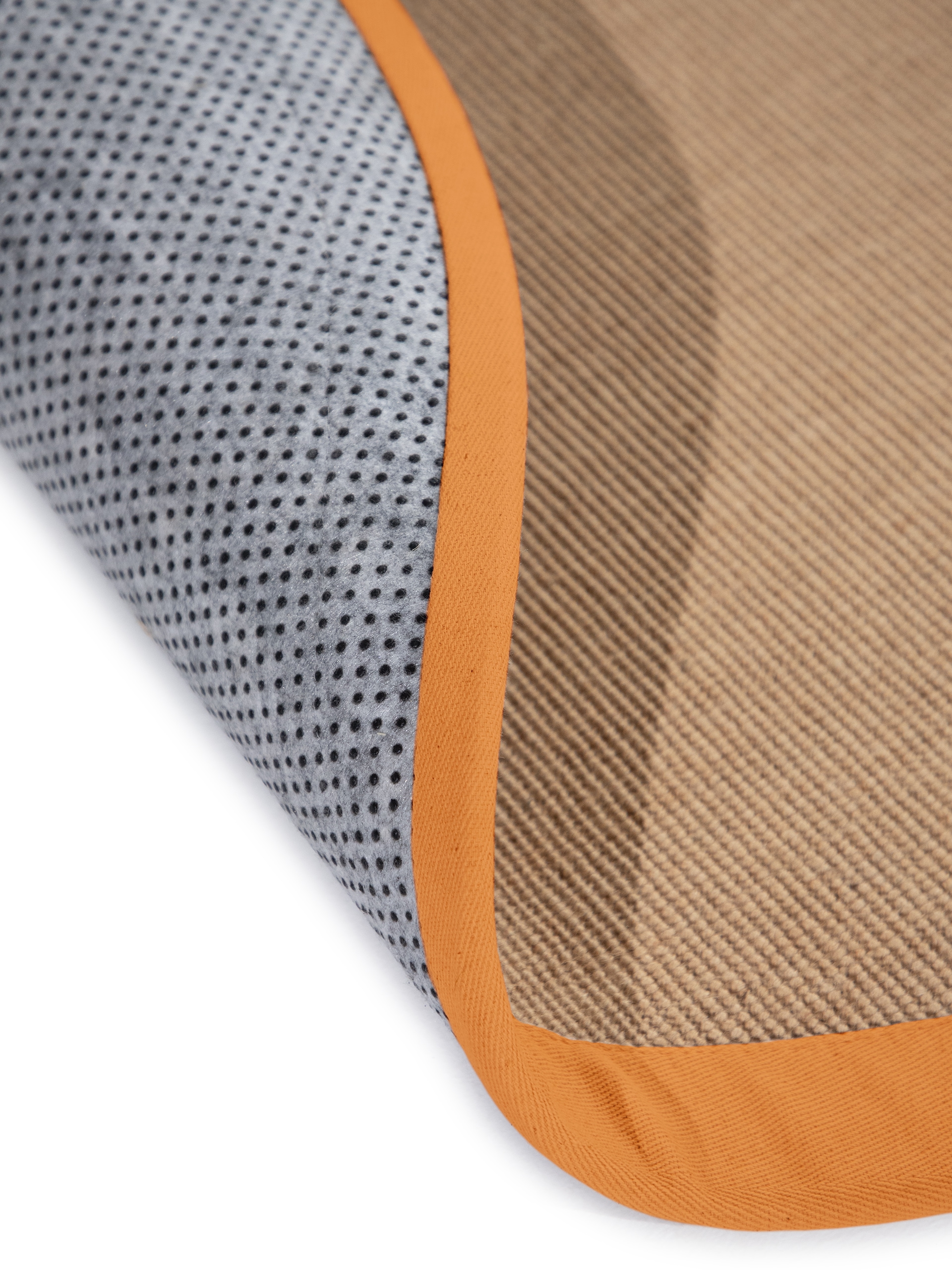 carpetfine Sisalteppich »Sisal«, rund, 5 mm Höhe, mit farbiger Bordüre, Anti-Rutsch Rückseite