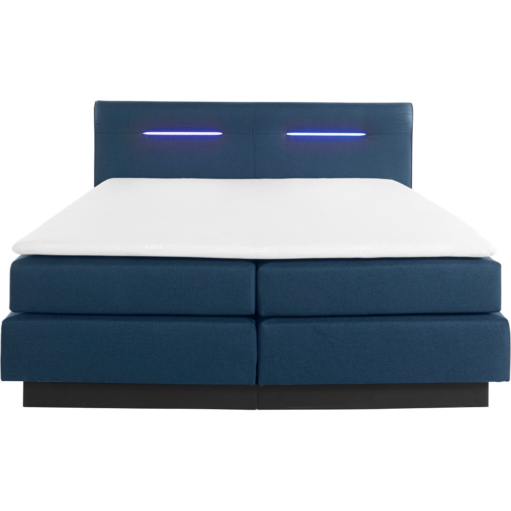 COLLECTION AB Boxspringbett, inklusive LED-Beleuchtung, Bettkasten und Topper