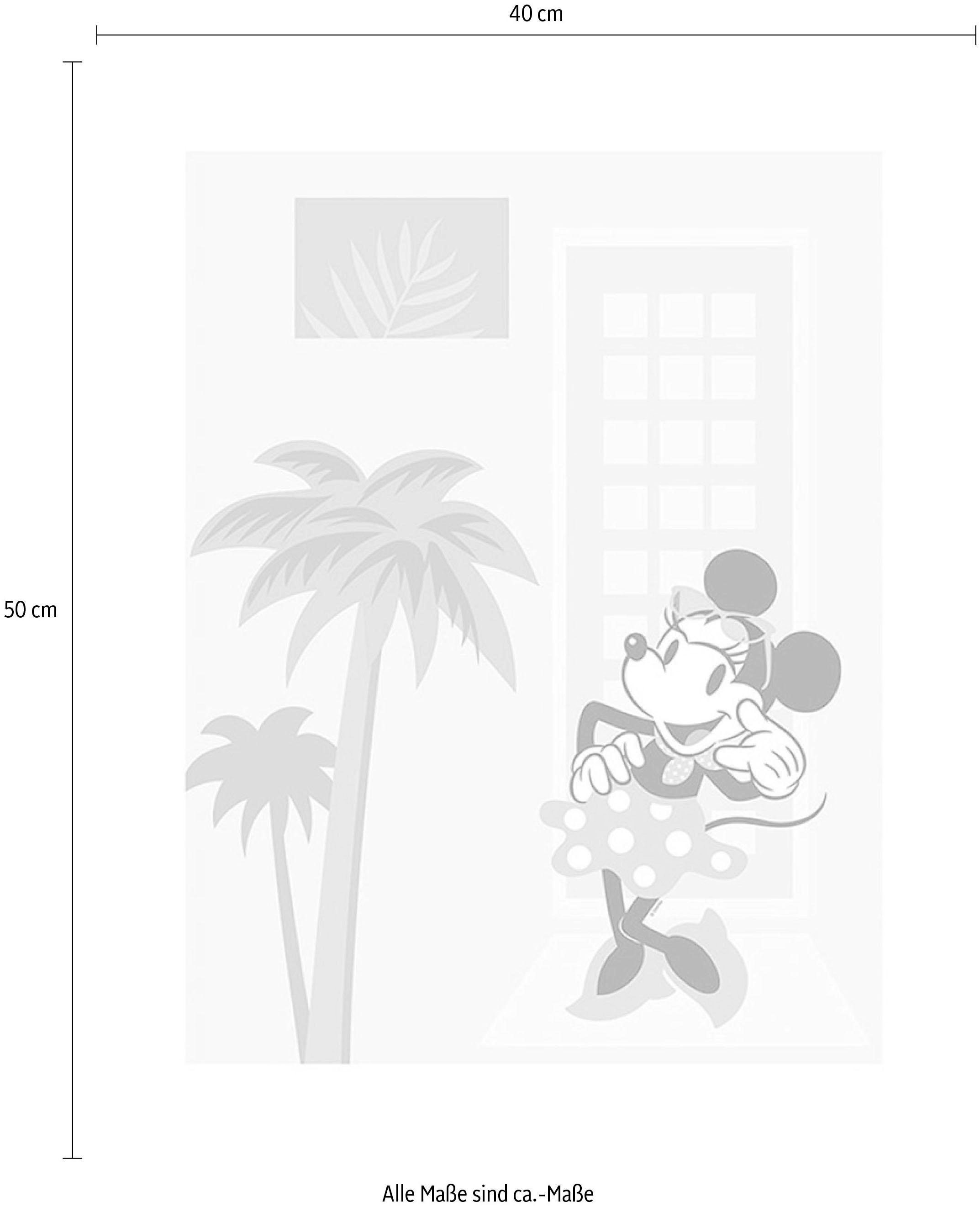 Komar Bild »Minnie Mouse Palms«, Disney, (1 St.), Wandbild zur Dekoration im Kinderzimmer - ohne Rahmen