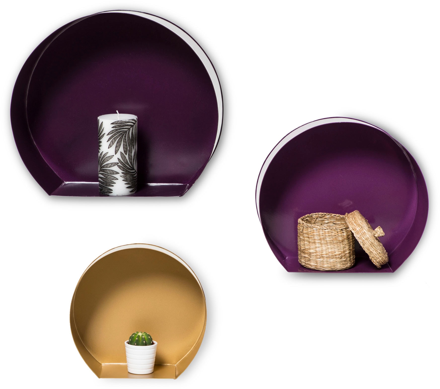 Kayoom Deko-Wandregal »Wandregal-Set Triple 110« 1 Stk. tlg. günstig online kaufen