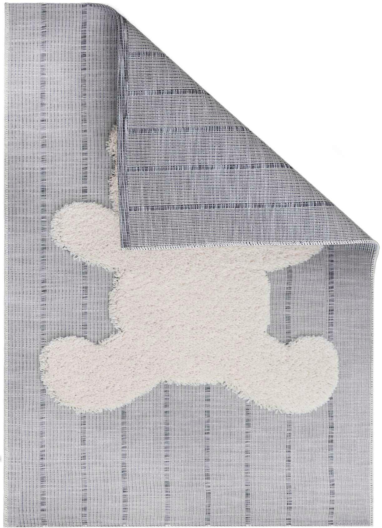 Primaflor-Ideen in Textil Kinderteppich »NAVAJO - Teddy Bear«, rechteckig, 35 mm Höhe, Hoch-Tief-Effekt, Motiv Bär, Kinderzimmer