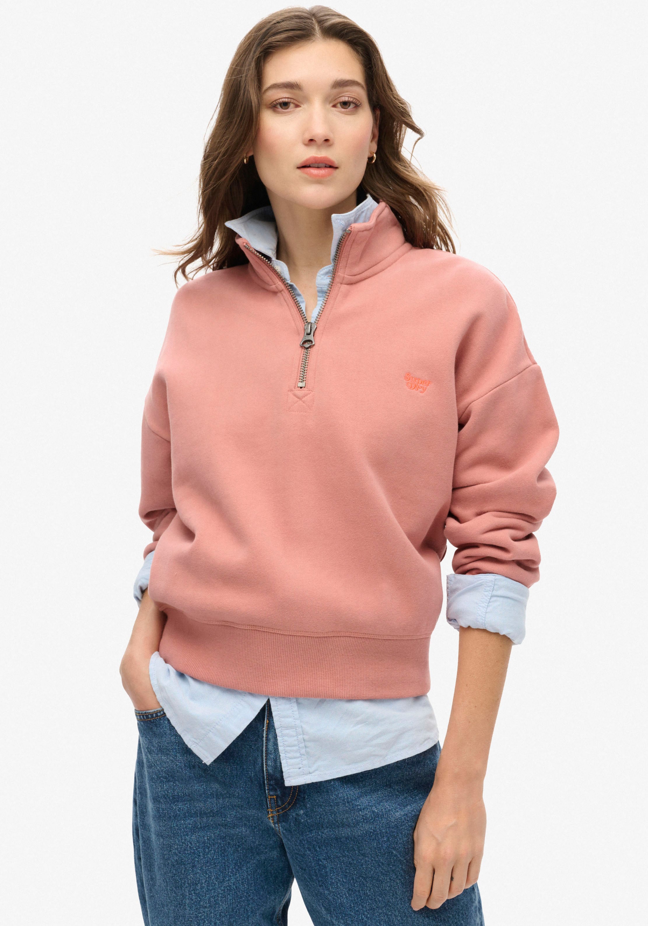 Superdry Sweatshirt »ESSENTIAL HALF ZIP SWEATSHIRT«