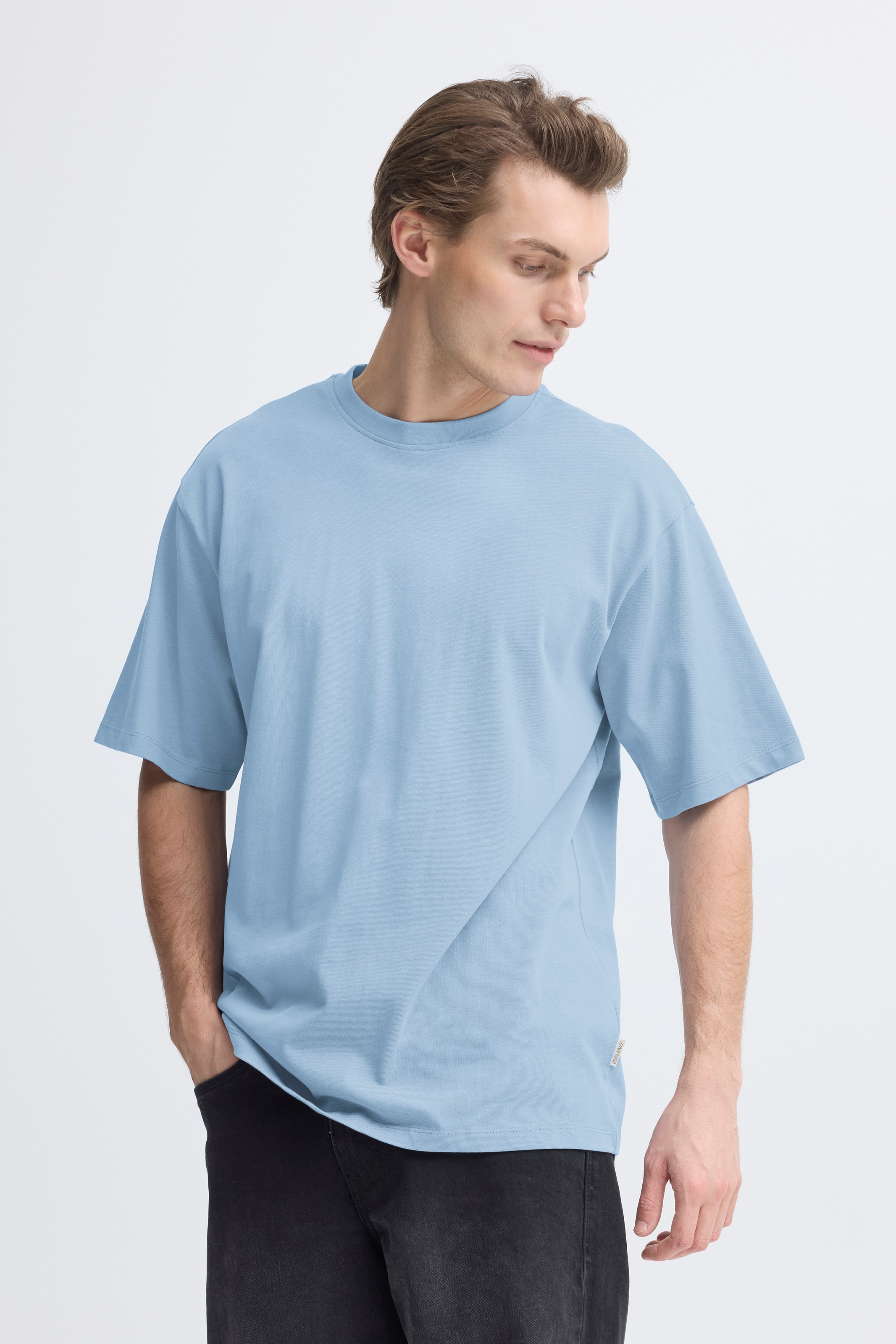 Blend Rundhalsshirt »BHFISHER OVERSIZE TEE« Baumwolle, relaxed fit