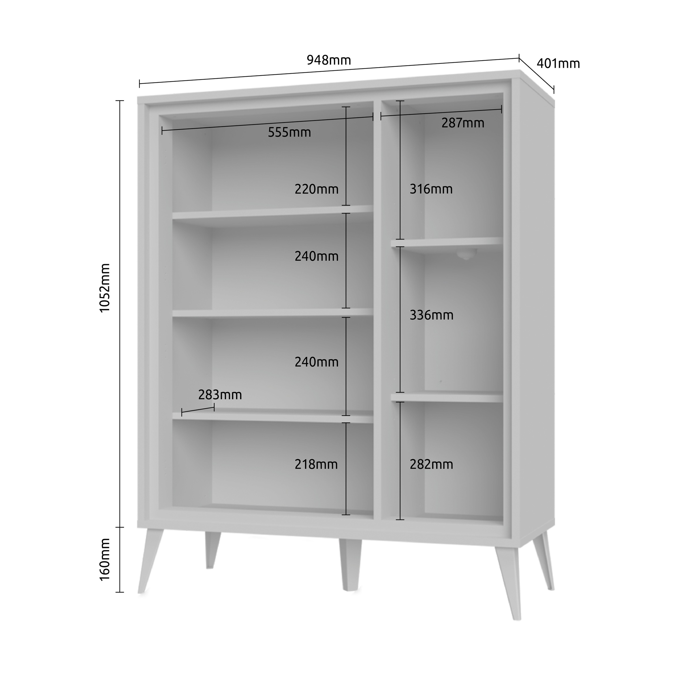 Home affaire Highboard »Vida«, UV lackiert, hochglänzend, Soft-Close und Push-to-open Funktion