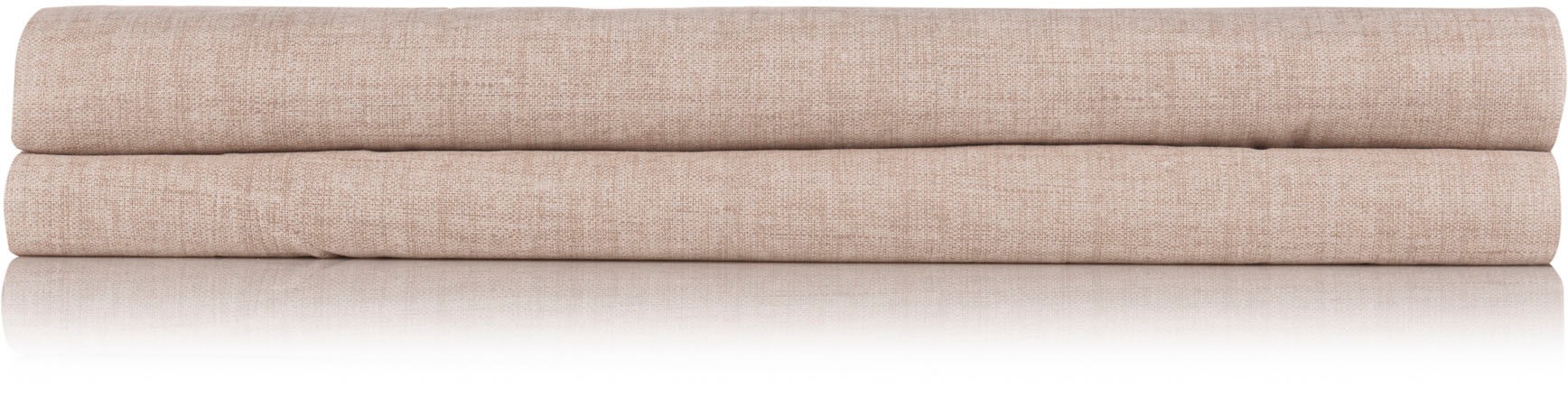 ZO HOME Spannbettlaken »Lino« Laken aus 100% Baumwolle, Leinen Optik, Print, Betttuch ab 90x200