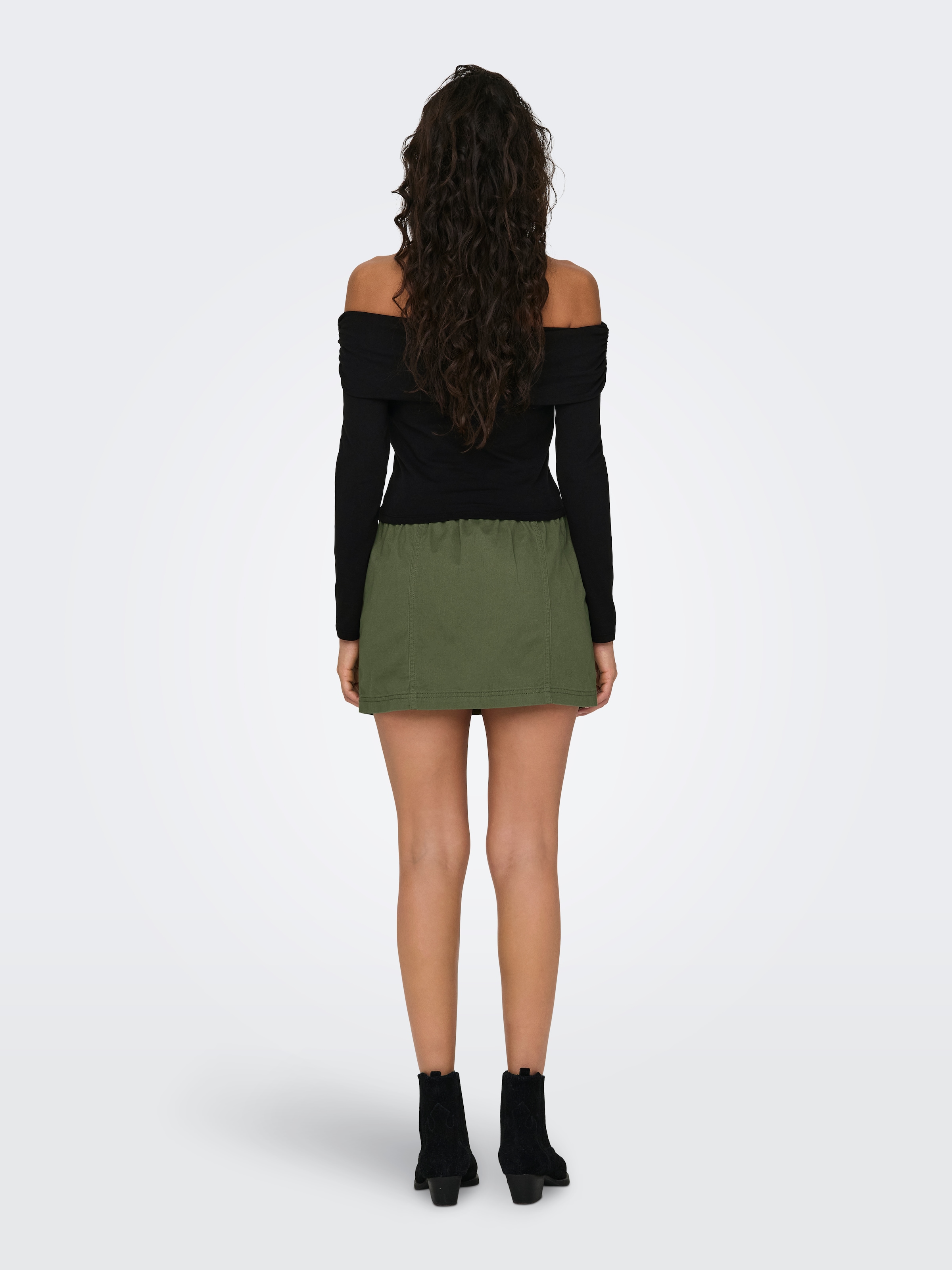ONLY Langarmshirt »ONLLIVE LOVE L/S OFF SHOULDER CS TOP« Baumwollmischung, regular fit, cropped fit, schulterfrei