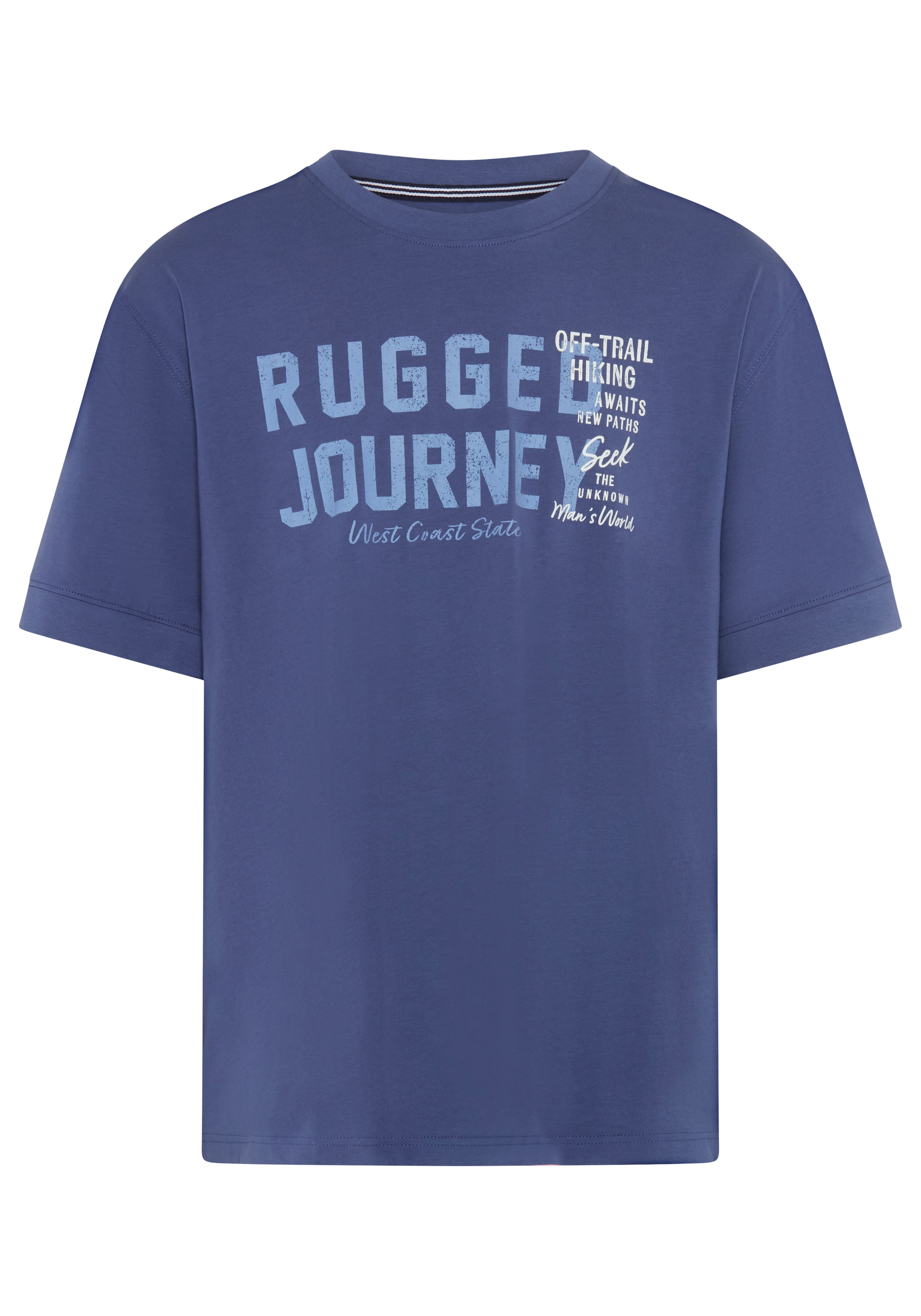Man's World Plus Rundhalsshirt »auch in Grosse Größen bis Gr. 7XL Ärmel-Fit« Regular Fit, Kurzarm, mit Print, bedruckt, aus Single Jersey