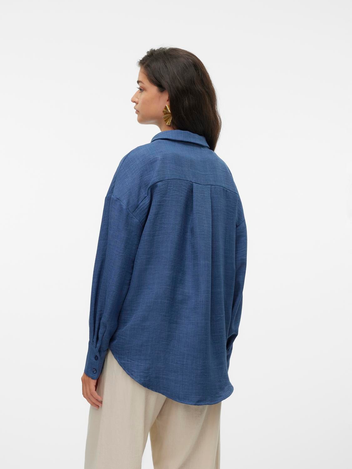 Vero Moda Langarmbluse »VMMELANEY QUEENY LS SHIRT WVN NOOS«