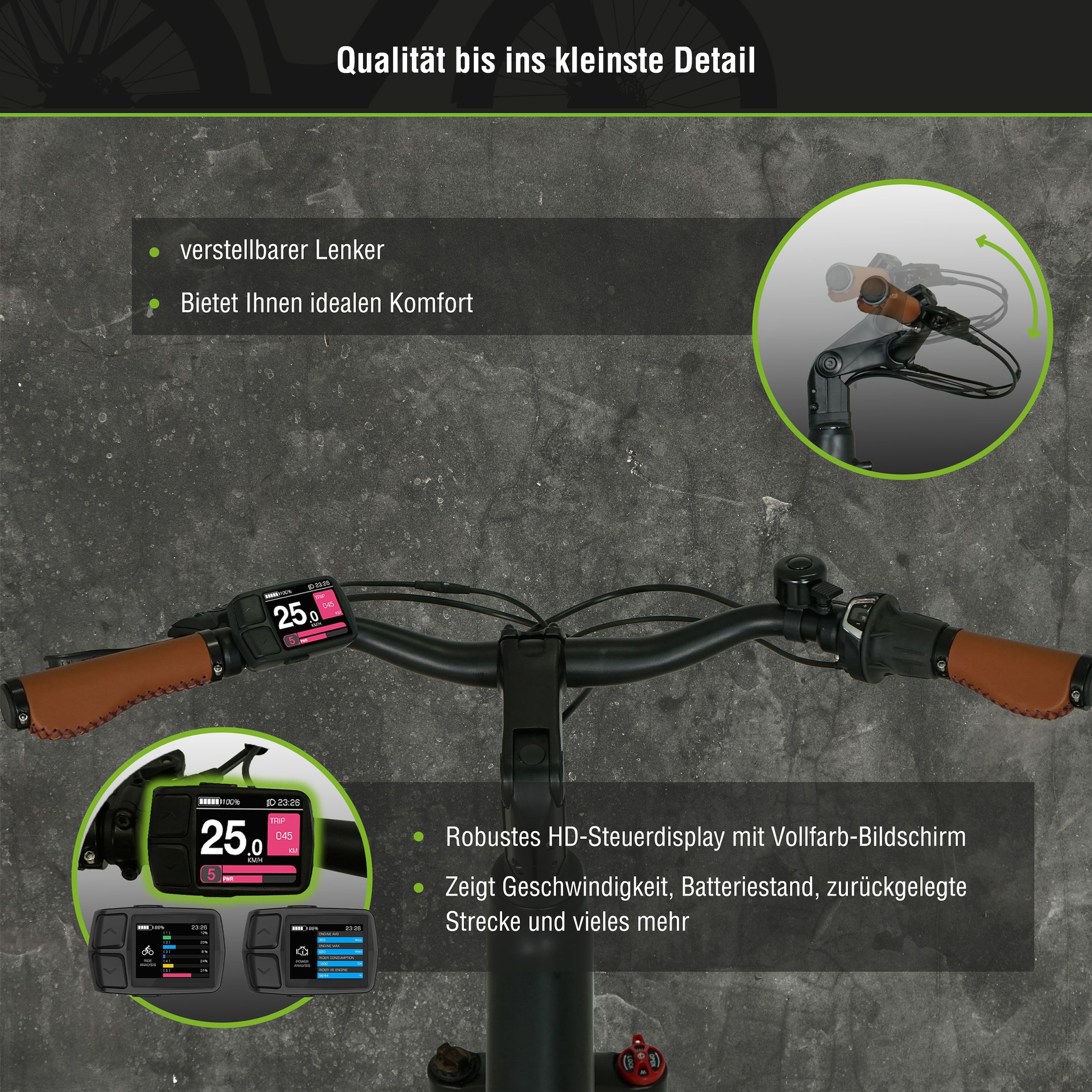SachsenRad »C5 Centro II mit Diebstahlsicherung« 8 Gang Shimano Kettenschaltung Mittelmotor 250 W