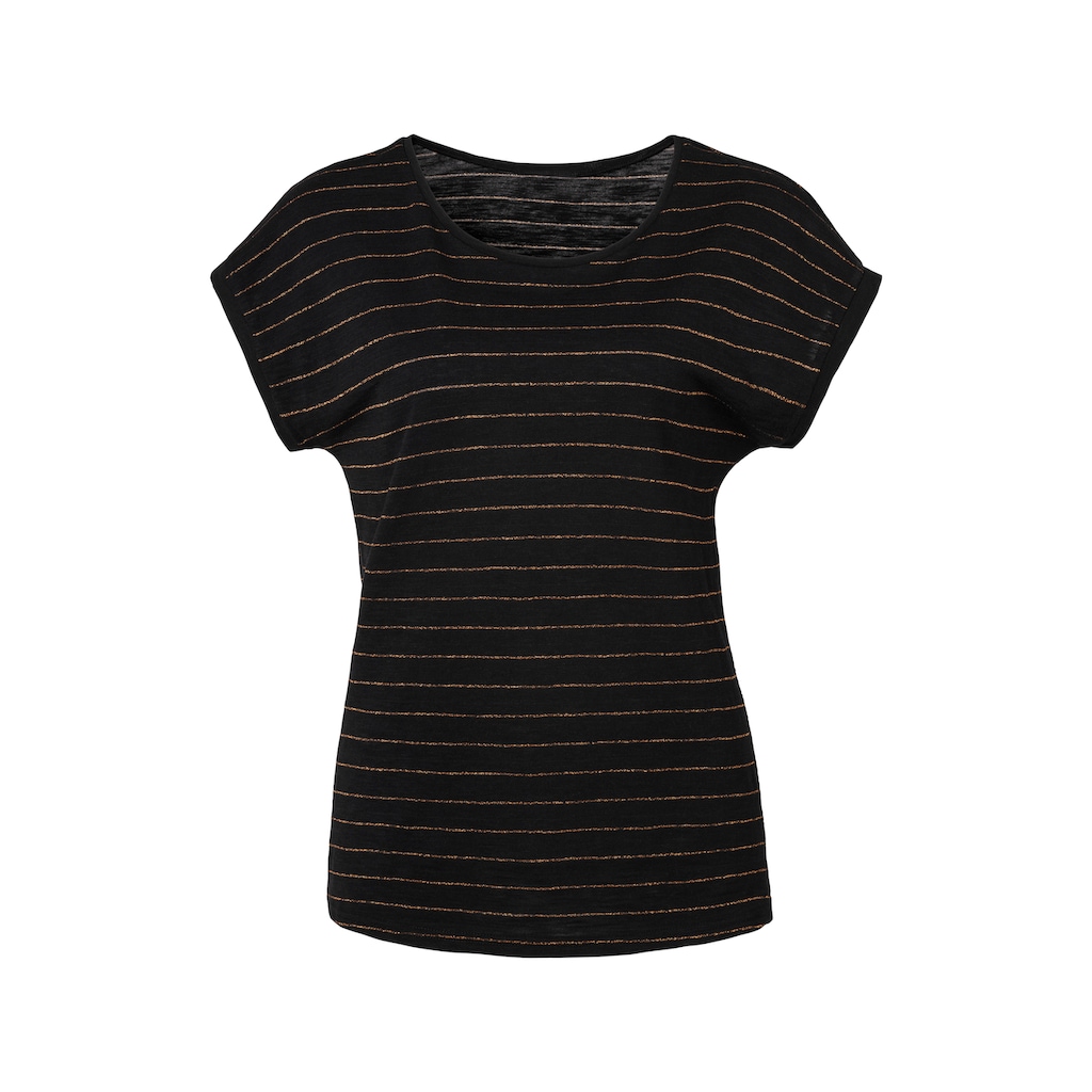 Vivance T-Shirt, mit kupferfarbenen Lurex-Streifen