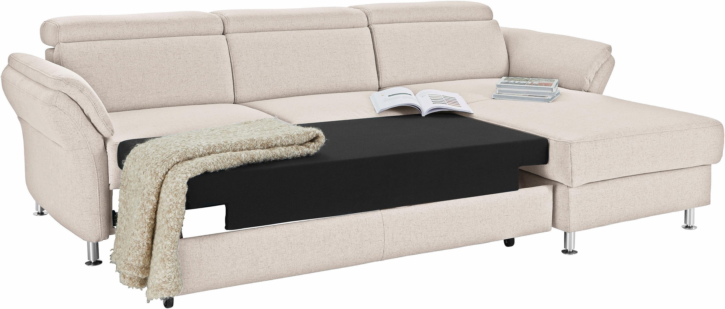 sit&more Ecksofa »Avignon L-Form«, Kopfteilverstellung, wahlweise mit Bettfunktion und Bettkasten