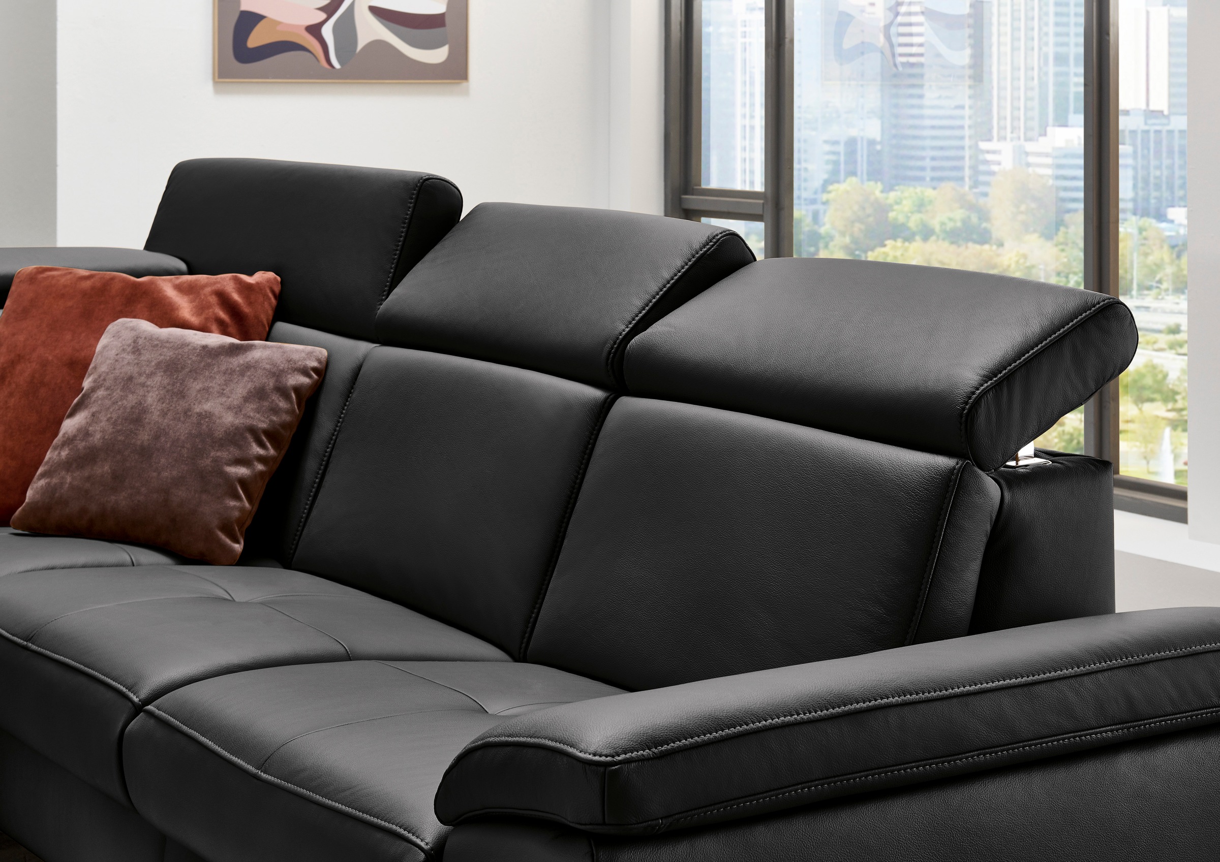 Die PlanBar Ecksofa »PN-EM23166 L-Form«, optional mit Kopfteilverstellung und Stauraum