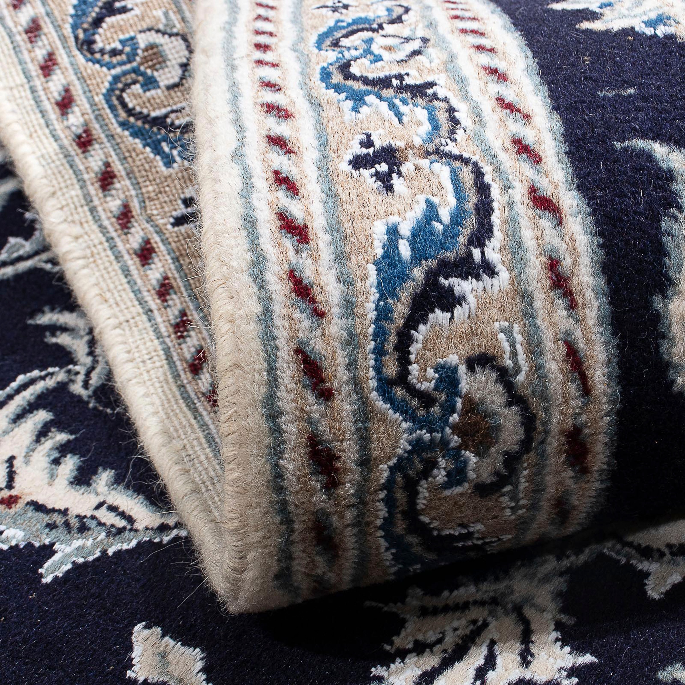 morgenland Orientteppich »Perser - Nain - 151 x 95 cm - dunkelblau«, rechte günstig online kaufen