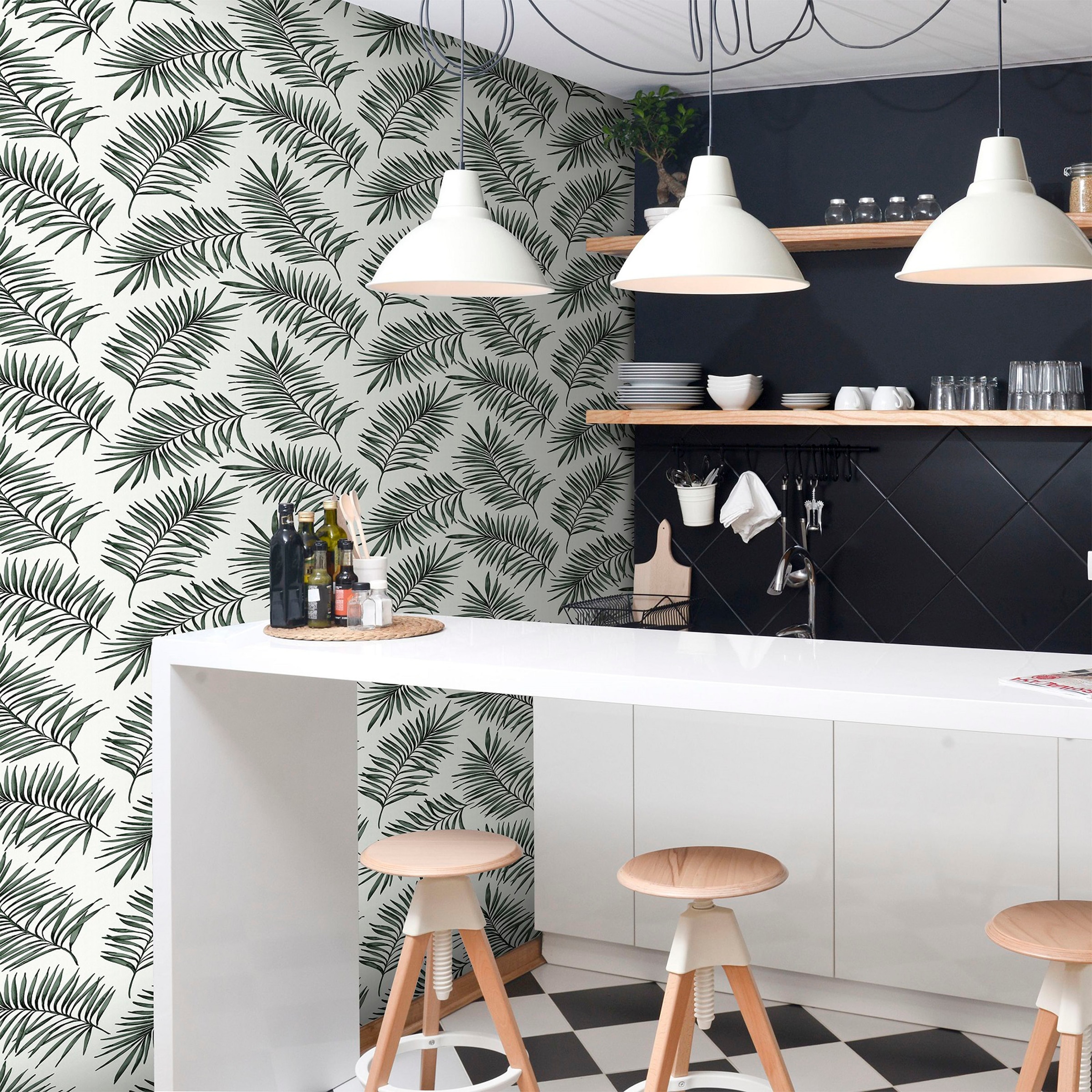 Superfresco Easy Vliestapete »Sandy« botanisch geprägt Grün - 10mx52cm