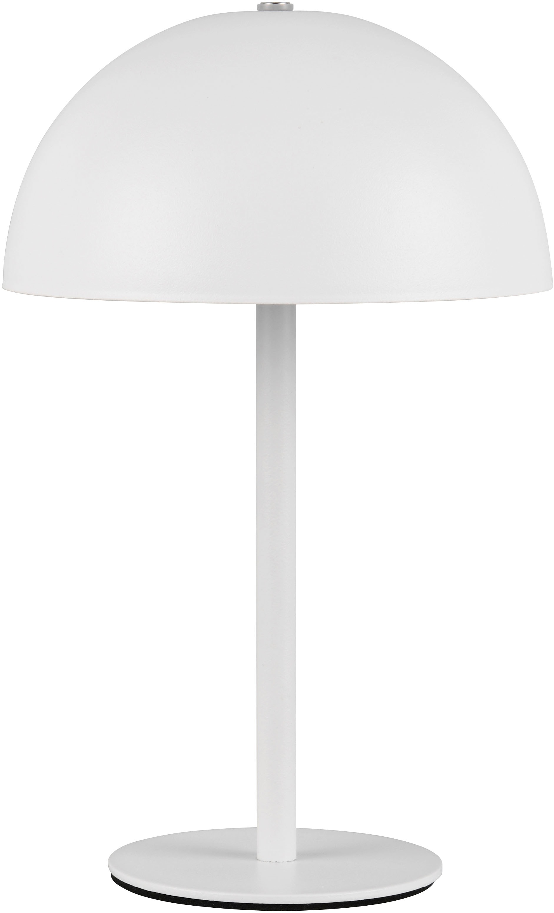 REALITY Leuchten LED Tischleuchte »MUNOZ, Akku Tischleuchte mit Touchdimmer + USB Anschluss, IP20 indoor«, 1 flammig, Leuchtmittel LED-Board | LED fest integriert, bis zu 10h Akkulaufzeit, laden per USB max 7-9h, Akku Leuchte Pilzform