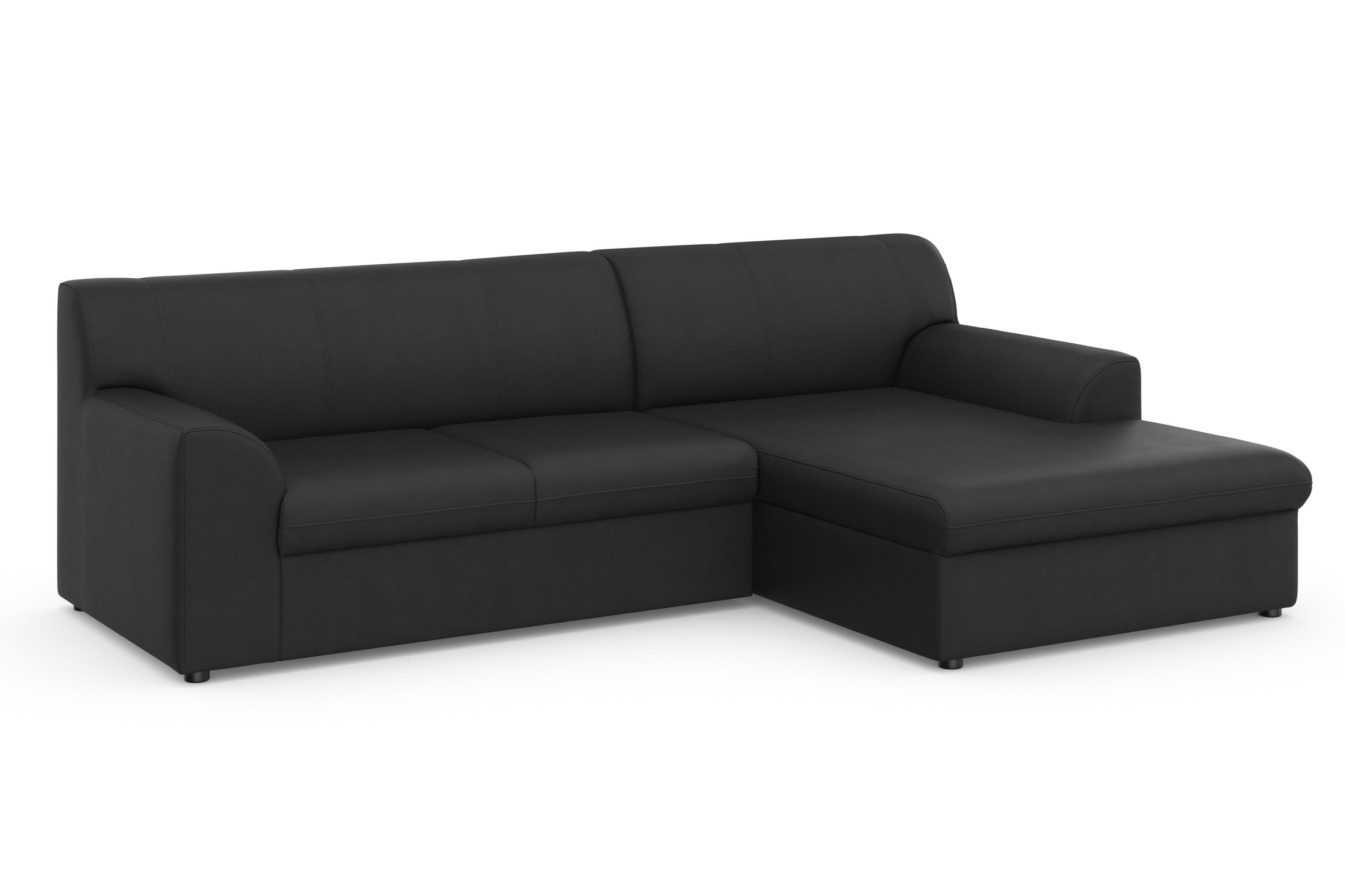 DOMO collection Ecksofa »Topper, elegant und zeitlos, kompaktes Stellmaß 245/155cm, L-Form«, mit Recamiere, wahlweise mit Schlaffunktion