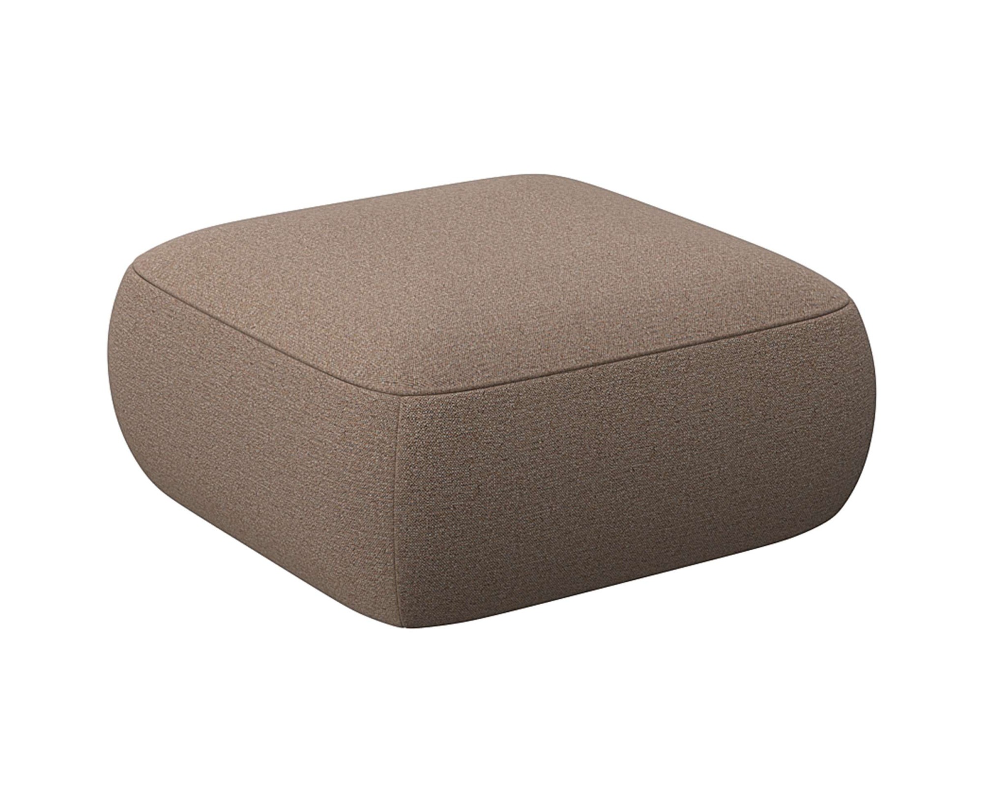FLEXLUX Pouf »Torino, rund, bodennah, Sitzhocker, Polsterhocker«, Modernes, organisches Hocker-Design, Kaltschaum, Wellenunterfederung