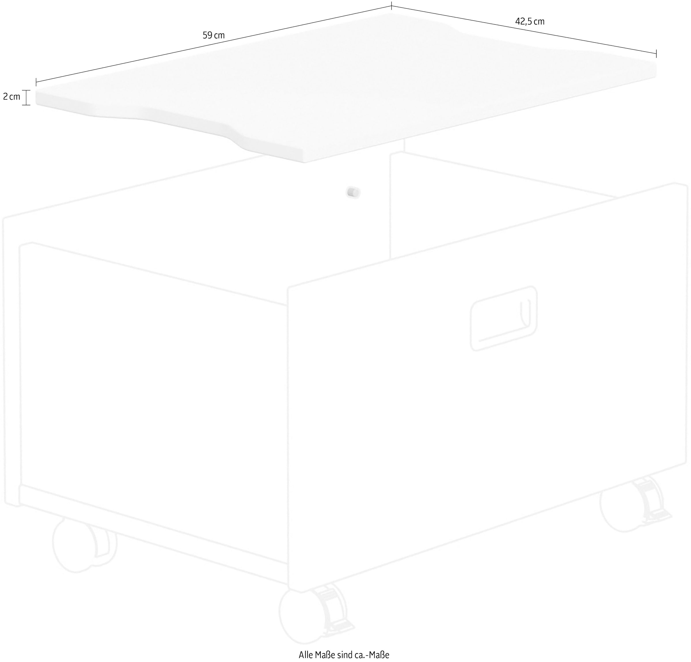 PAIDI Regalelement »Deckel«, Abdeckung für Rollbox