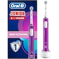 Oral B Elektrische Zahnbürste »Junior Purple«, 1 St. Aufsteckbürsten