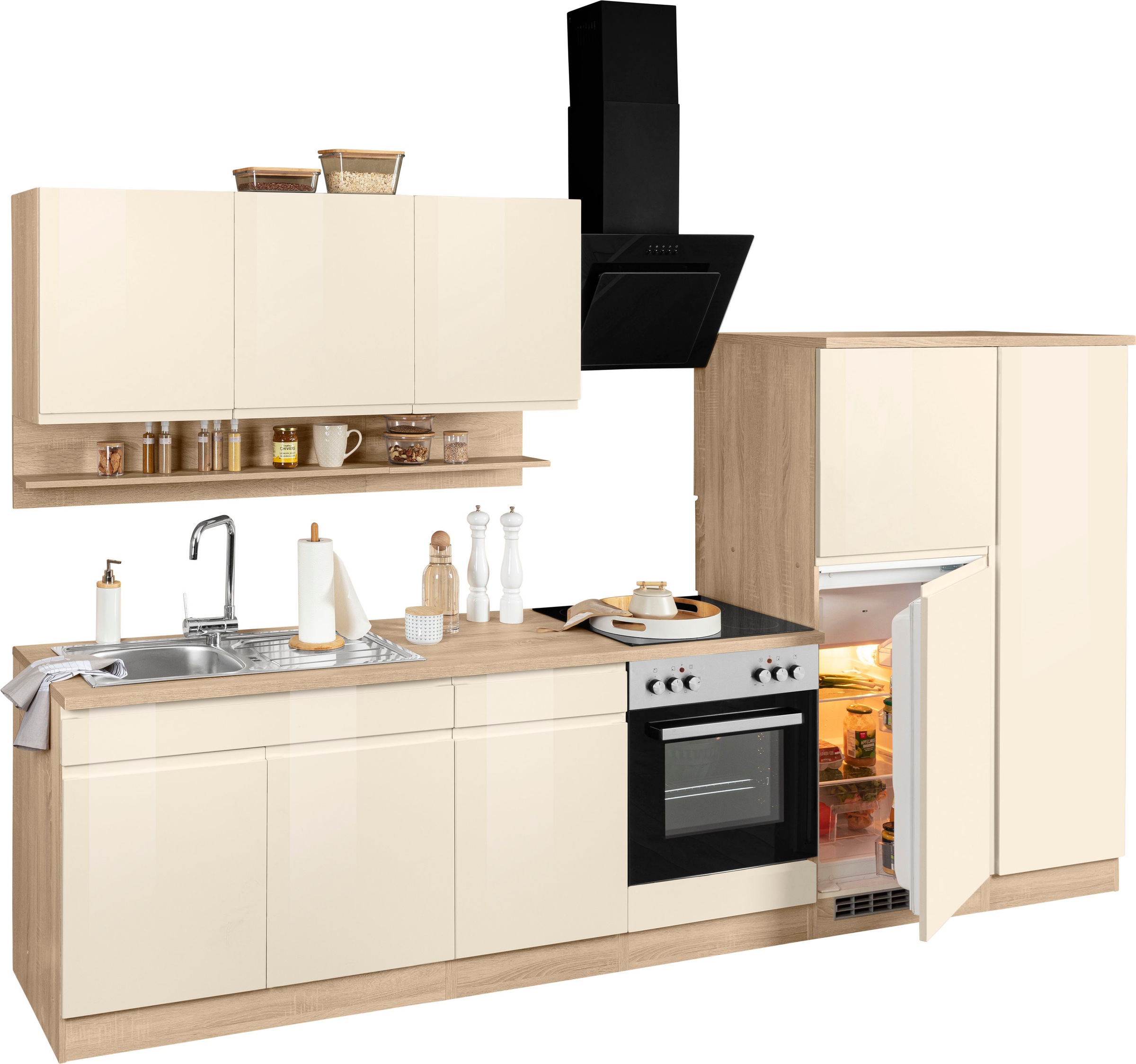 KOCHSTATION Küchenzeile »KS-Virginia« Breite 320 cm, wahlweise mit E-Geräten