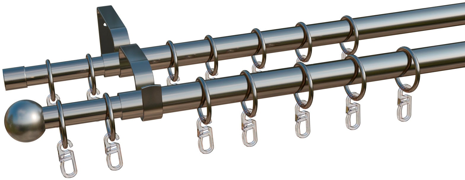 indeko Gardinenstange »Formentor« Ø 20 mm 2 läufig-läufig ausziehbar stufen günstig online kaufen