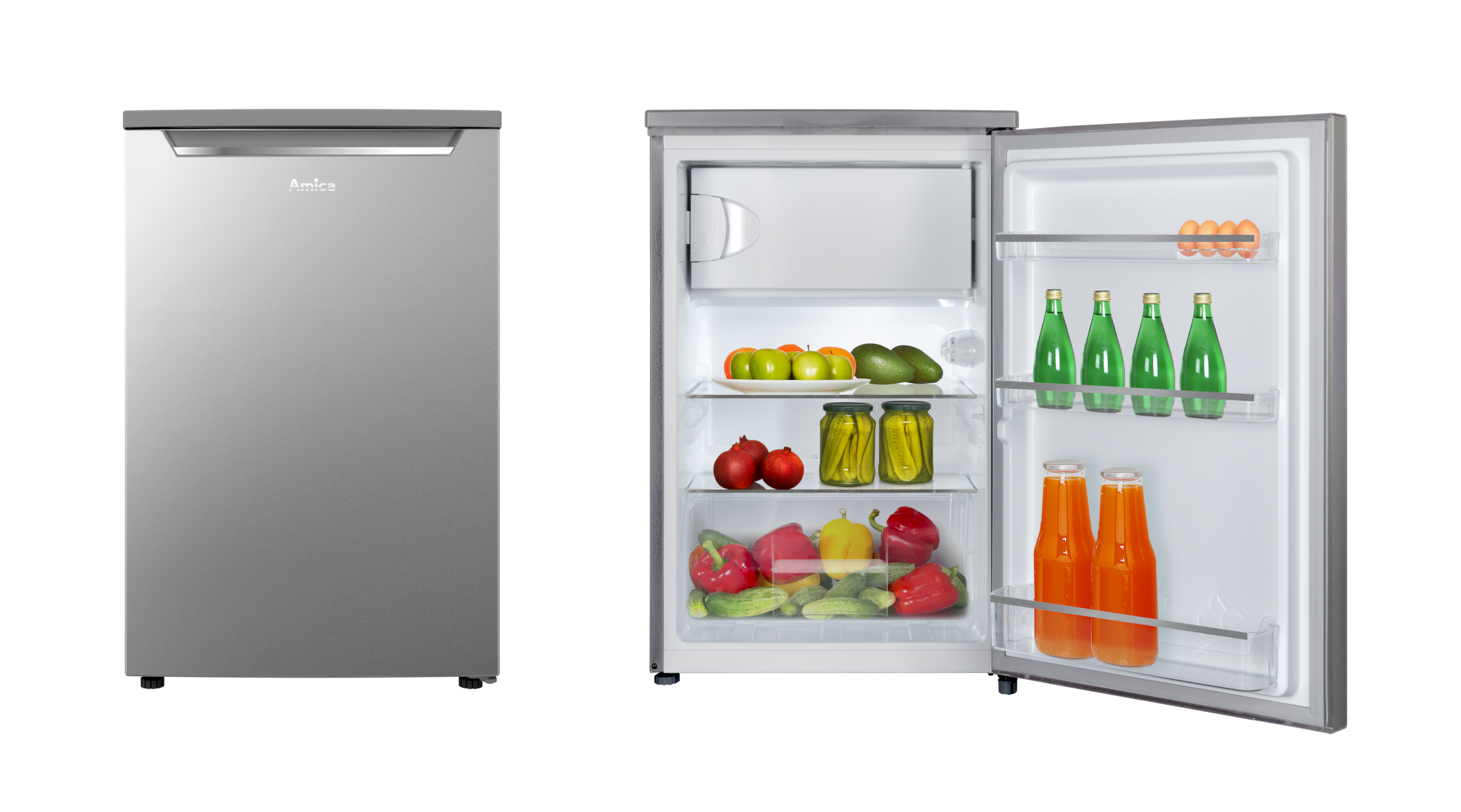 Amica Kühlschrank »KS 361 125 E« 85 cm hoch 55 cm breit Leise, elegant, durchdacht – Frische für kleine Küchen