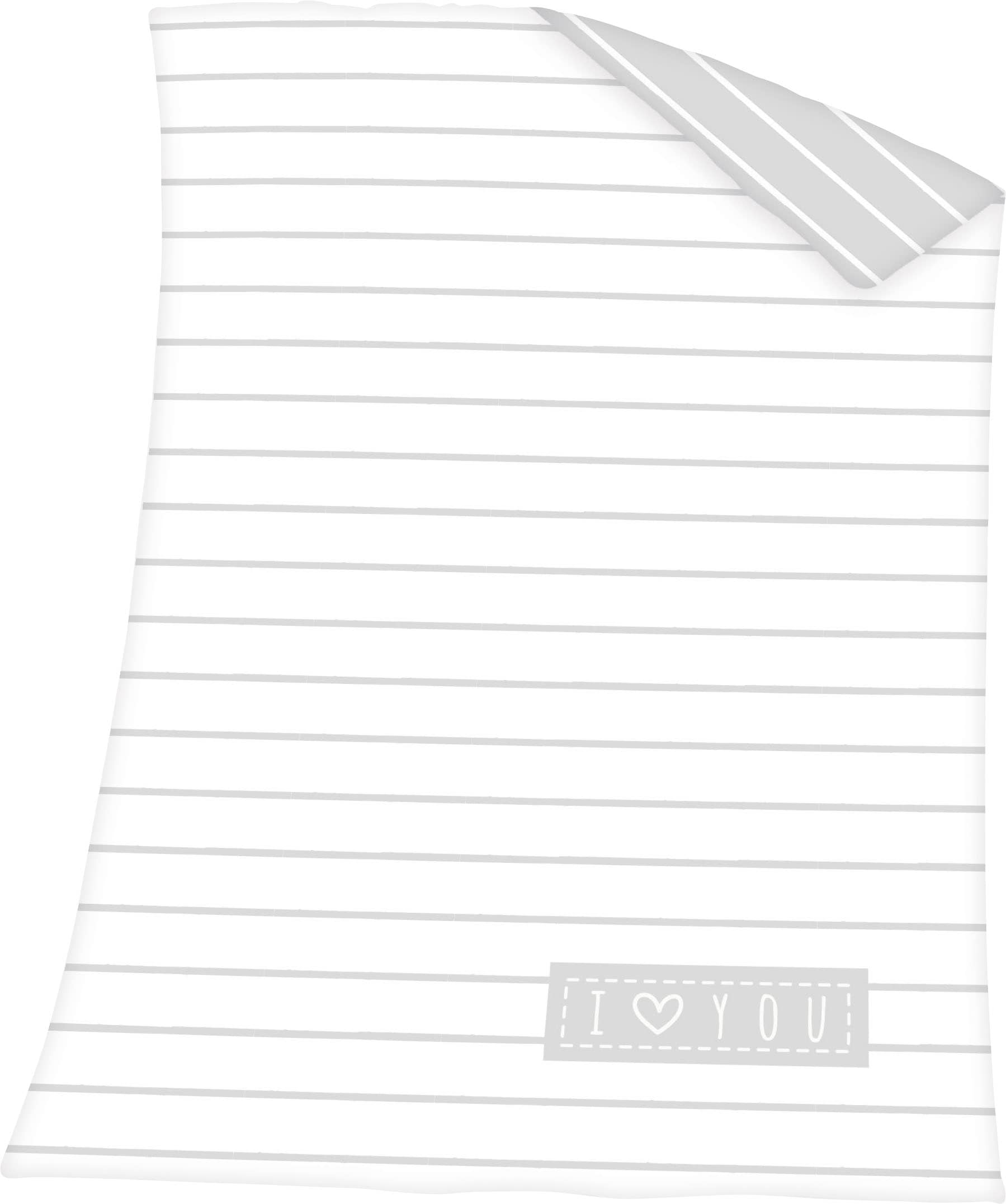 Baby Best Babydecke »I love you«, mit Schriftzug und Streifen, Kuscheldecke  bequem und schnell bestellen