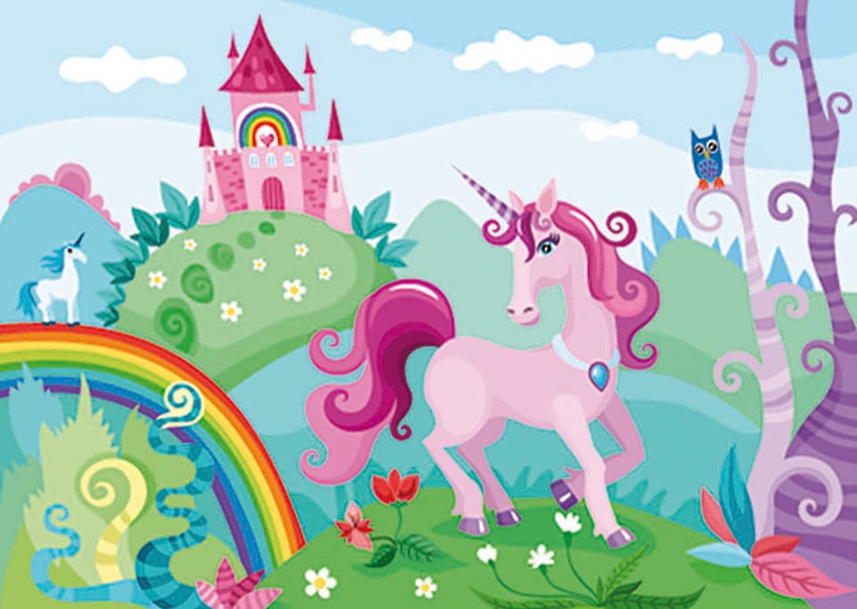 Papermoon Fototapete »Kids purple Unicorn« glatt günstig online kaufen