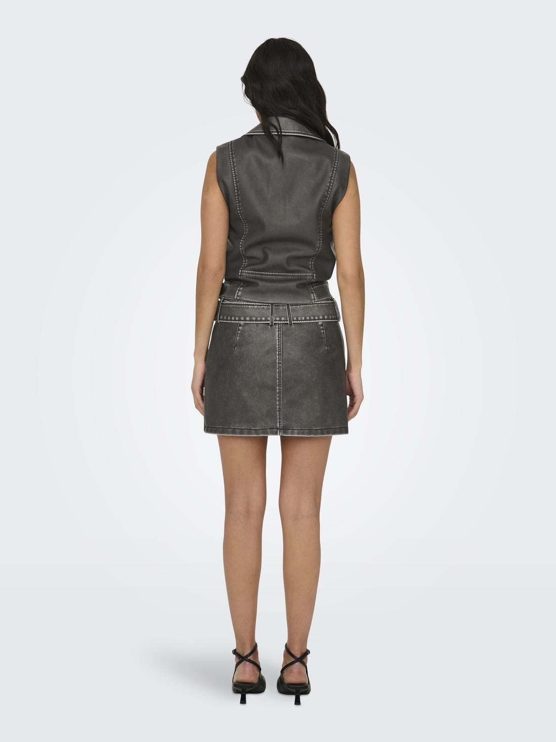 ONLY Minirock »ONLELLA FAUX LEATHER LW MINI SKIRT OTW«
