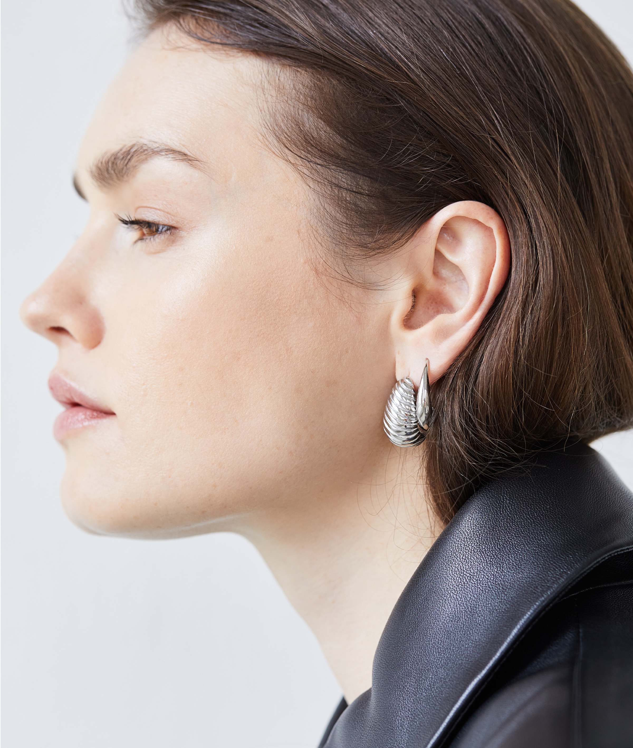 Echtzeit Paar Creolen »Schmuck Geschenk Edelstahl Ohrringe The Organic Drop«