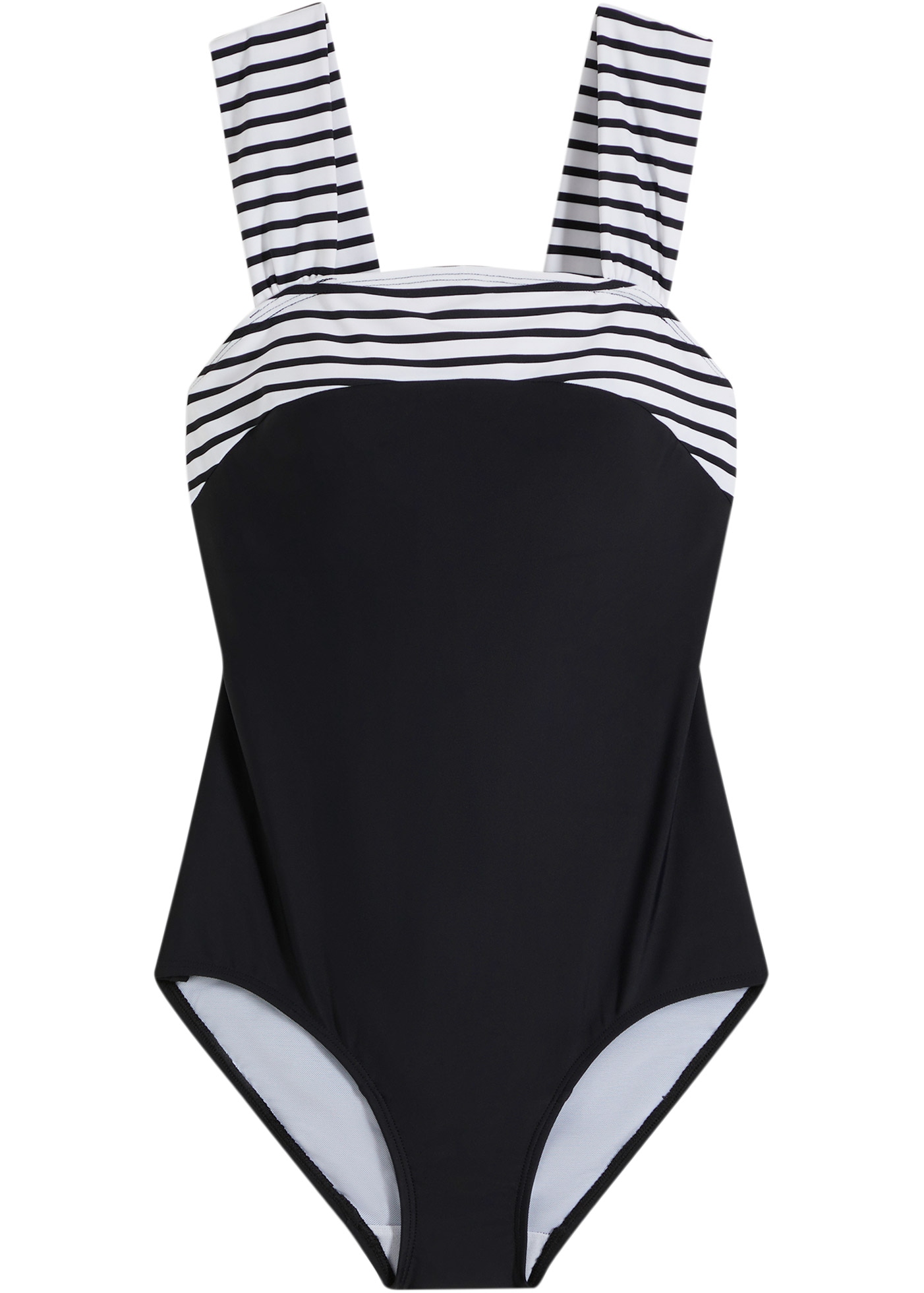 bonprix Badeanzug 1 Stk. figurformendes Material, sportlicher Stil, mit Netzfutter