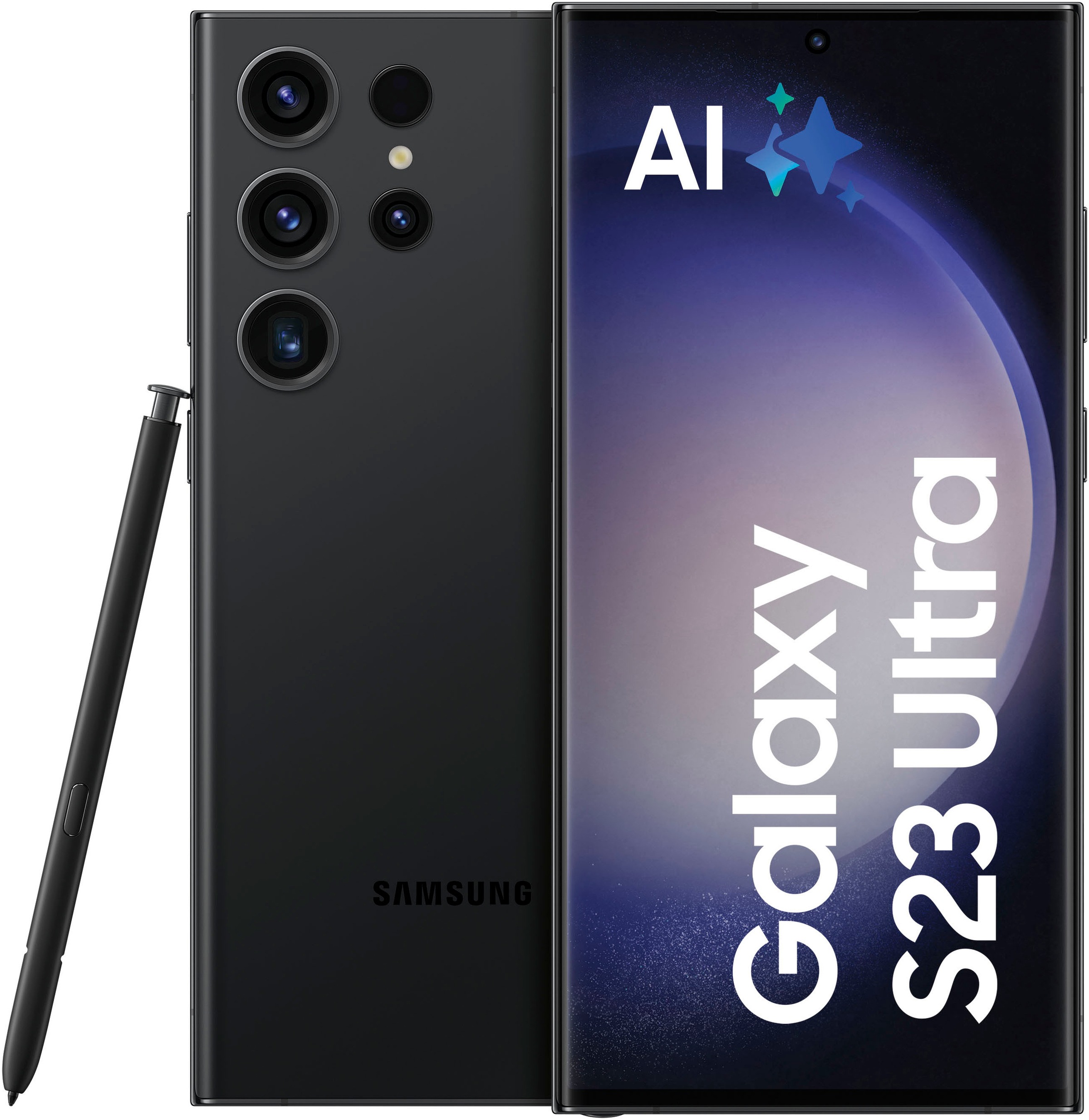 Samsung Smartphone »Galaxy S23 Ultra«, Black, 17,31 cm/6,8 Zoll, 512 GB Speicherplatz, 200 MP Kamera, AI-Funktionen