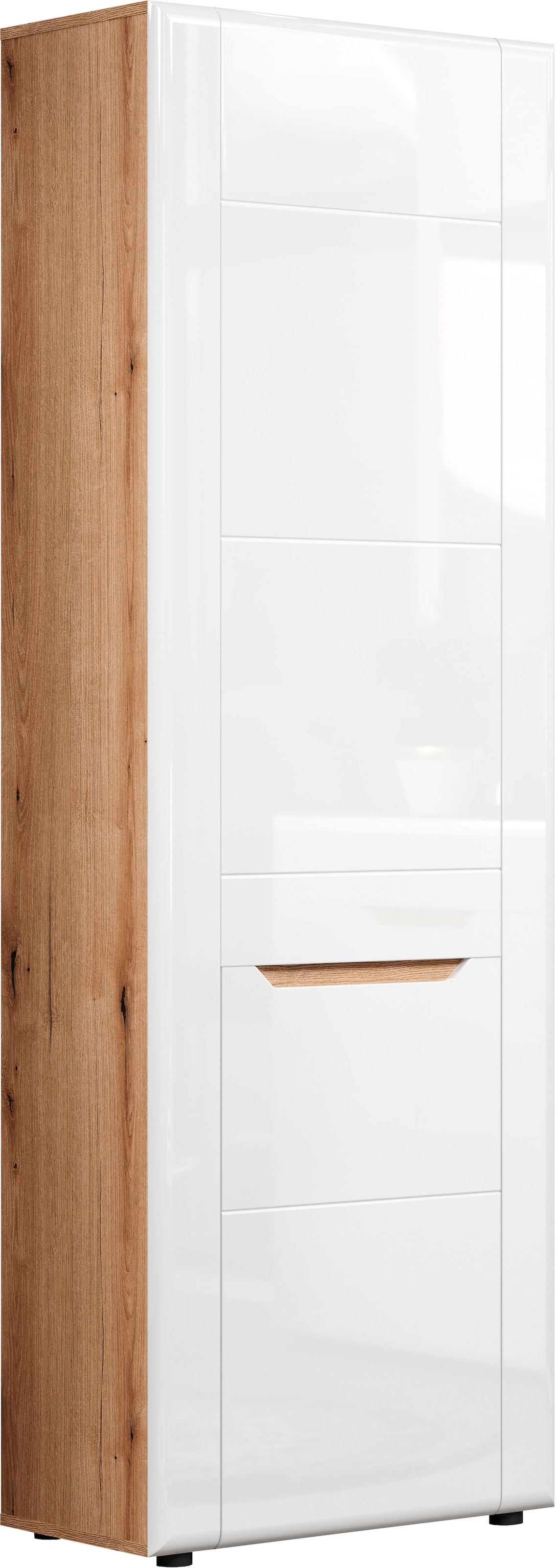 INOSIGN Vitrine »Graz Highboard mit Glastüren«, (Packung, 1 St.), Grifflos, Breite 96 cm, Höhe 132 cm