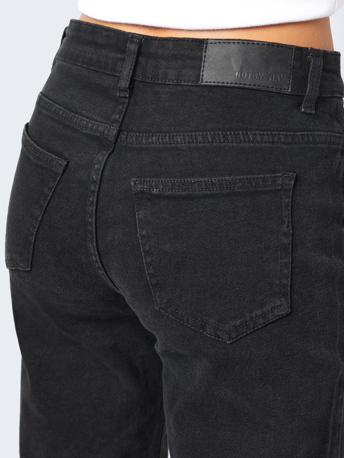 Noisy may Straight-Jeans »NMYOLANDA NW WIDE JEANS BLACK NOOS«, extra lang