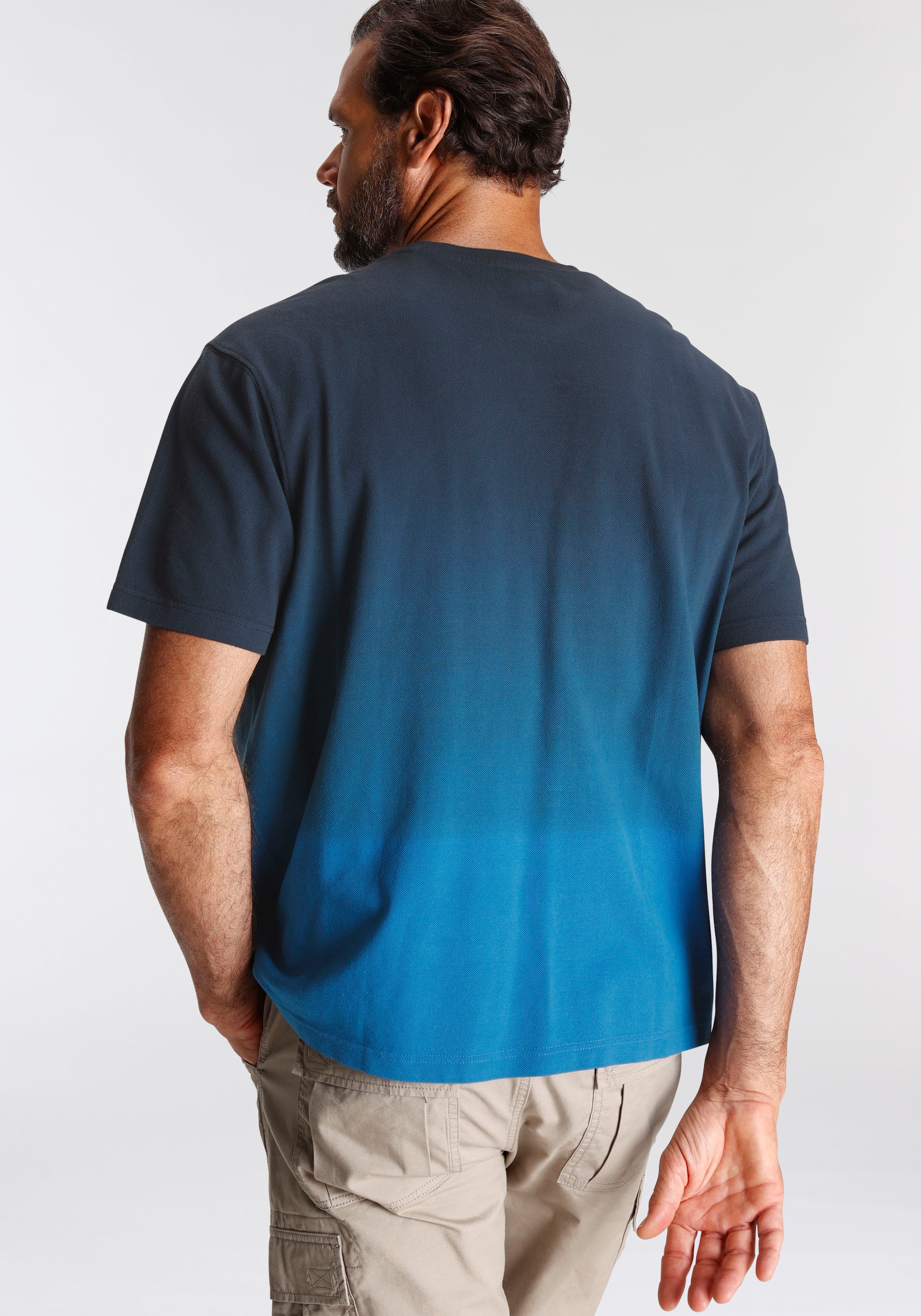 Man's World T-Shirt, mit Farbverlauf in Pique´Qualität