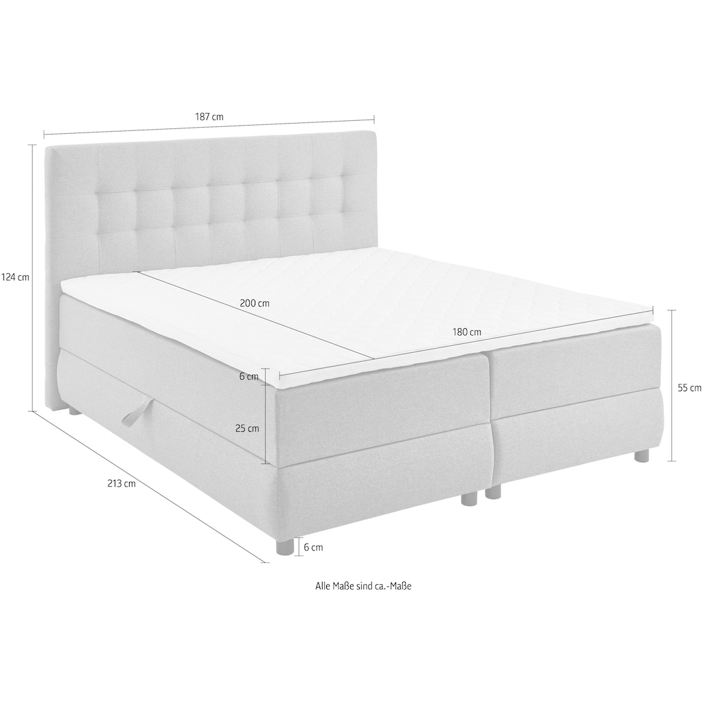 ATLANTIC home collection Boxbett »LILO«, inkl. Bettkasten und Topper