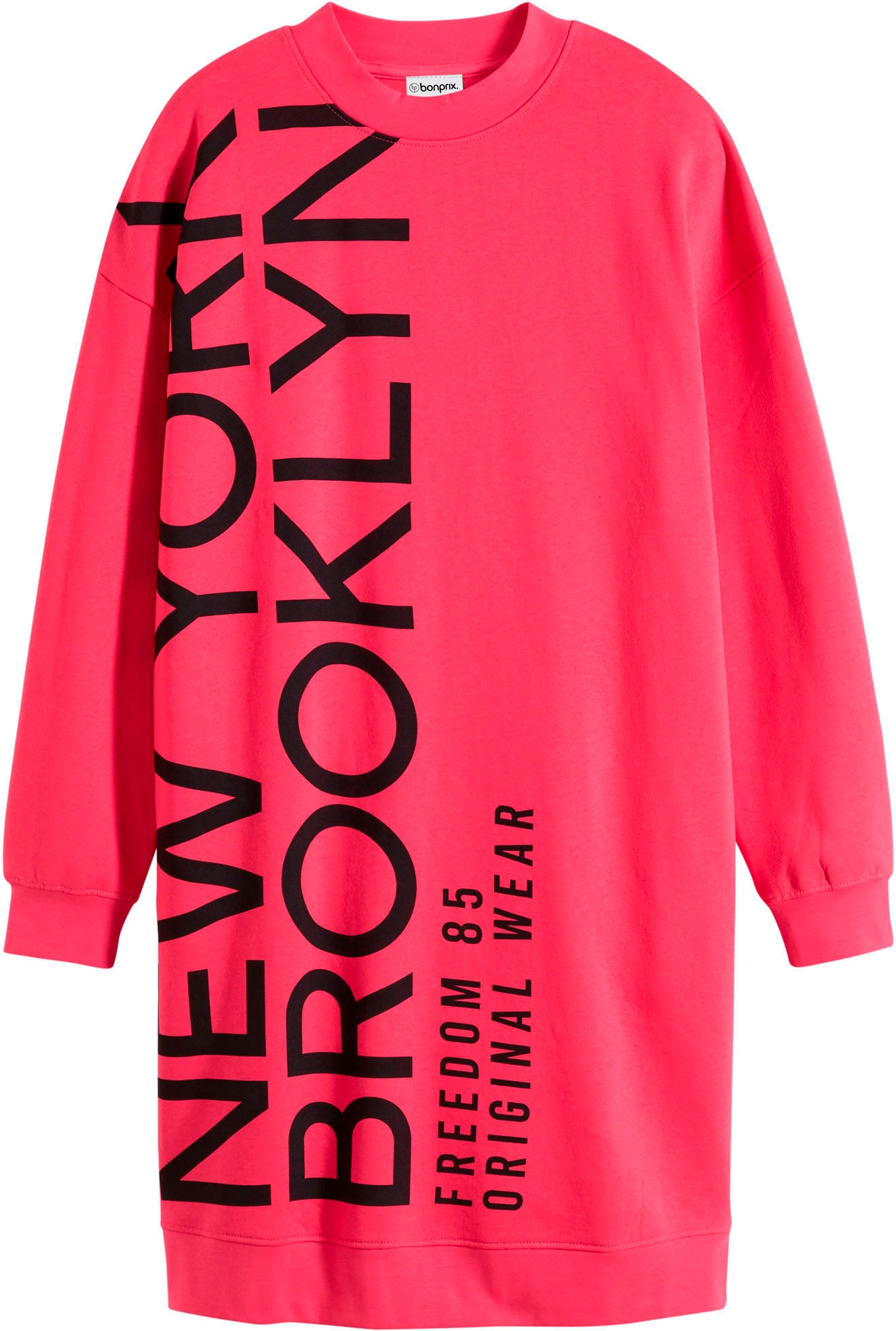 bonprix Sweatkleid »Oversize-Sweatkleid aus weichem Baumwoll-Mix« für den Alltag, aus Baumwoll-Mix, Oversize-Passform, im Casual Stil