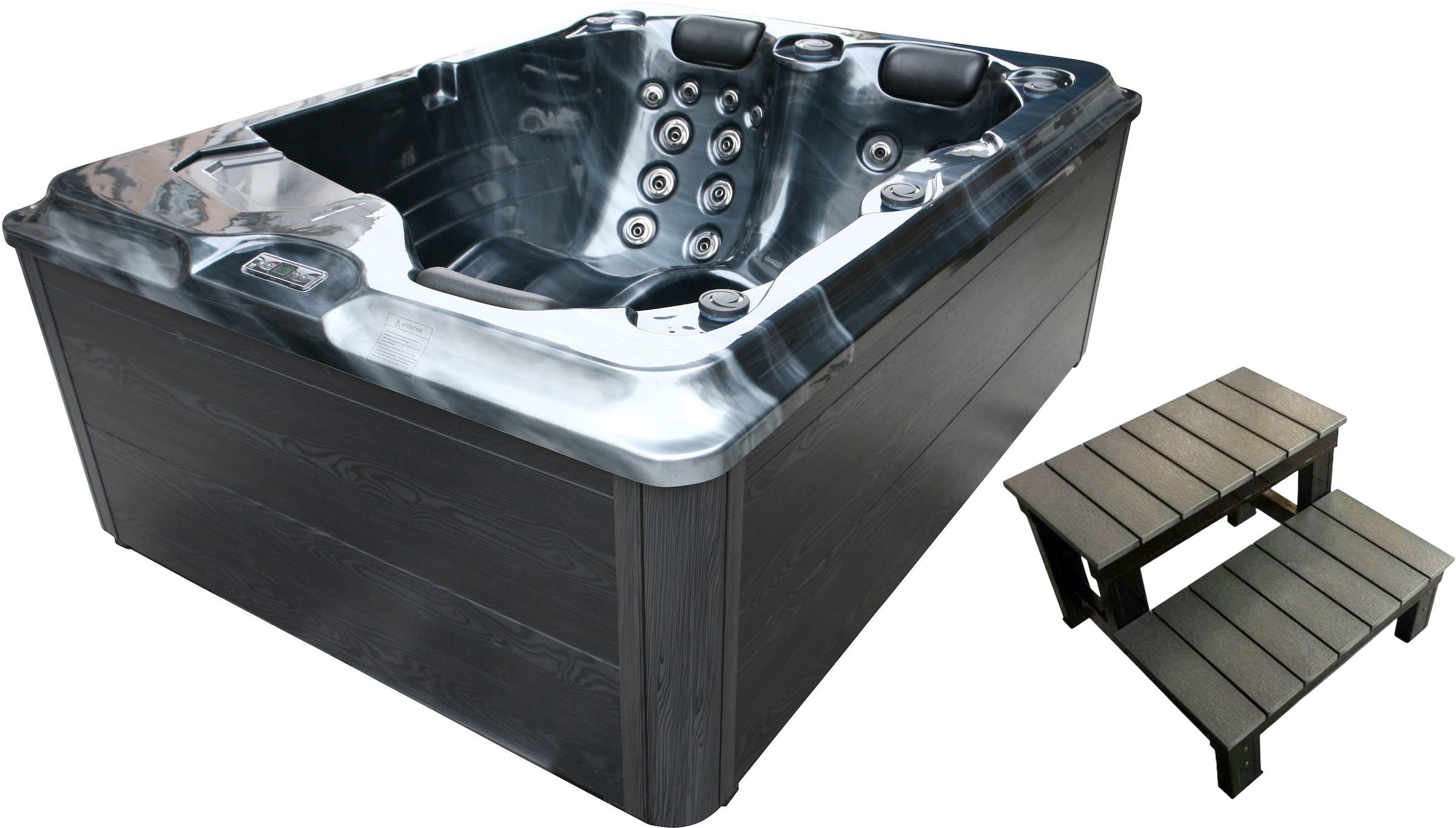 Sanotechnik Whirlpool »FIJI«, (Set), 210x160x80 cm, inkl. Einstiegsleiter und Abdeckung