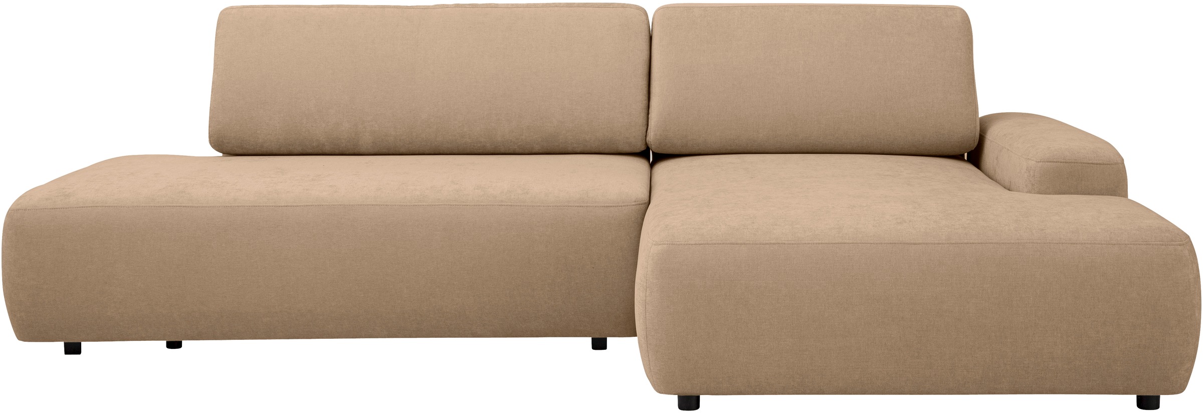 INOSIGN Ecksofa »TORGE, Schlafsofa Cord, Samtvelours u. Strukur fein, Couch in L-Form«, Schlaffunktion und Bettkasten, Liegefläche: 210x125 cm, neues Design