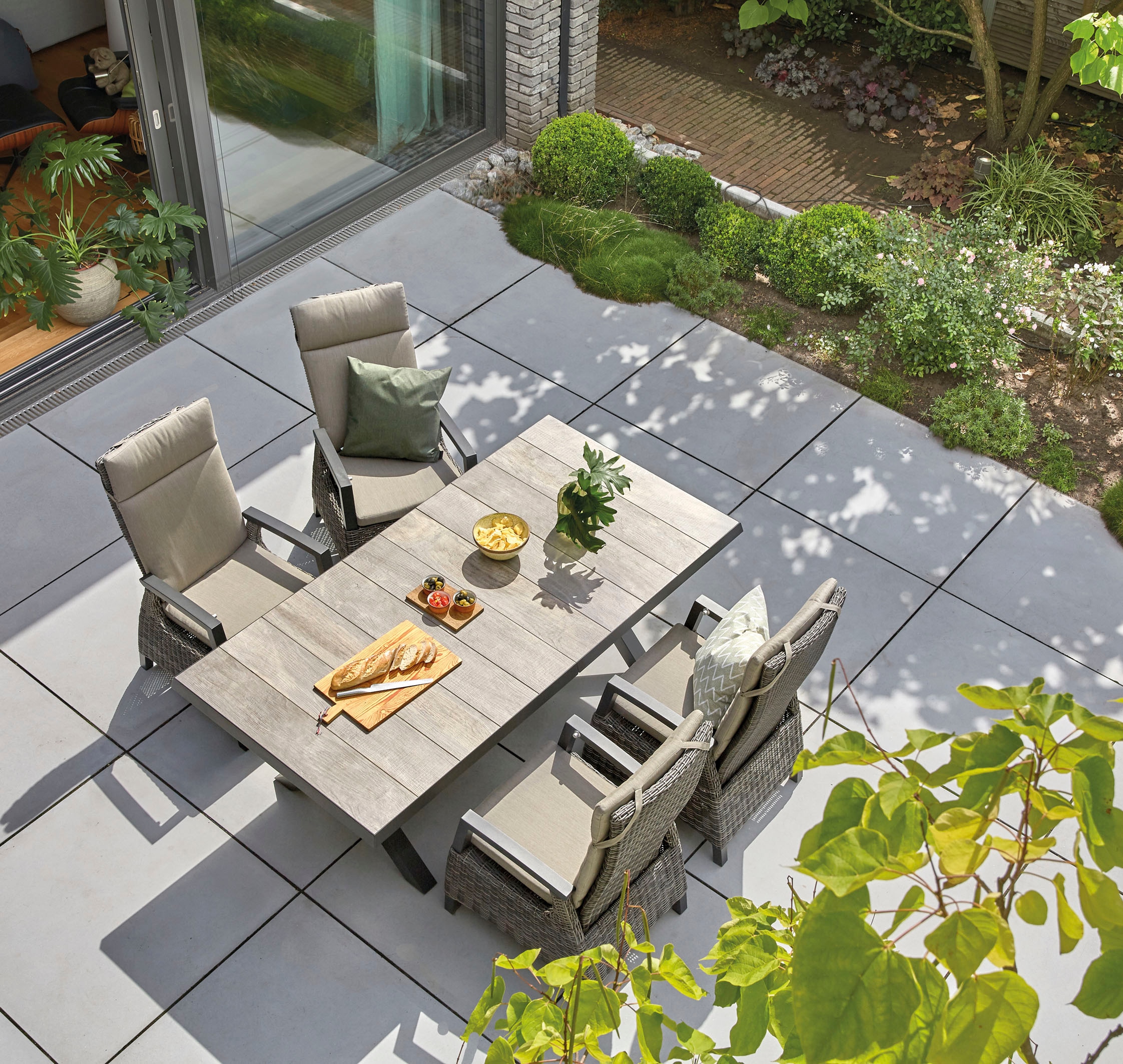 Siena Garden Garten-Essgruppe »Corido«, (Set, 13 tlg.), bestehend aus 6 Sesseln, 6 Kissen und 1 Tisch