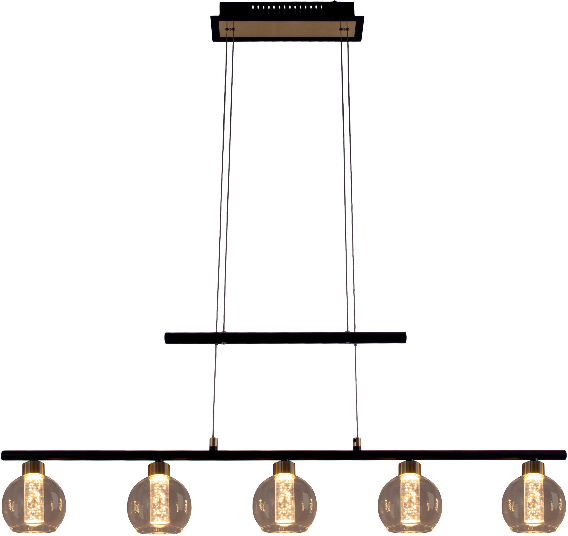 näve LED Pendelleuchte »Brass«, 5 flammig, 5flammig dimmbar höhenverstellba günstig online kaufen