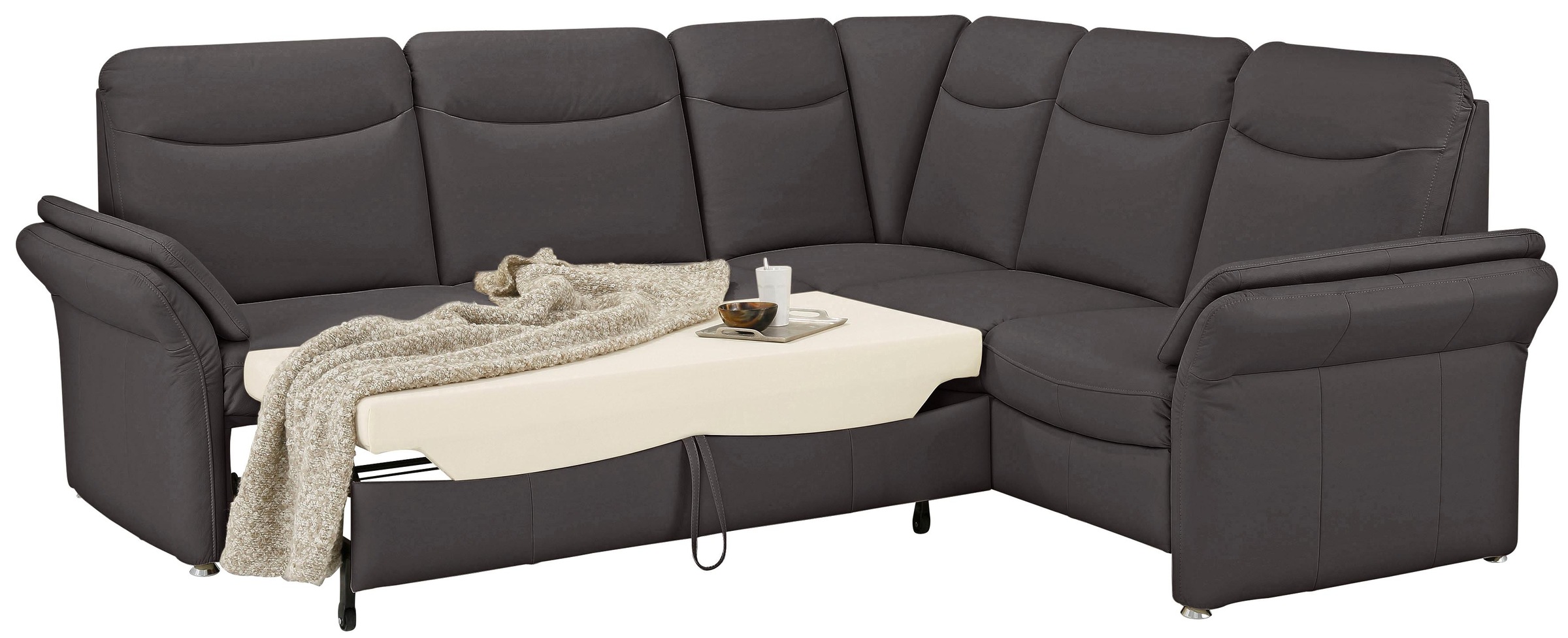 Home affaire Ecksofa »Tahoma L-Form«, mit Armlehnfunktion, wahlweise Bettfunktion, Schublade, Relaxfunktion