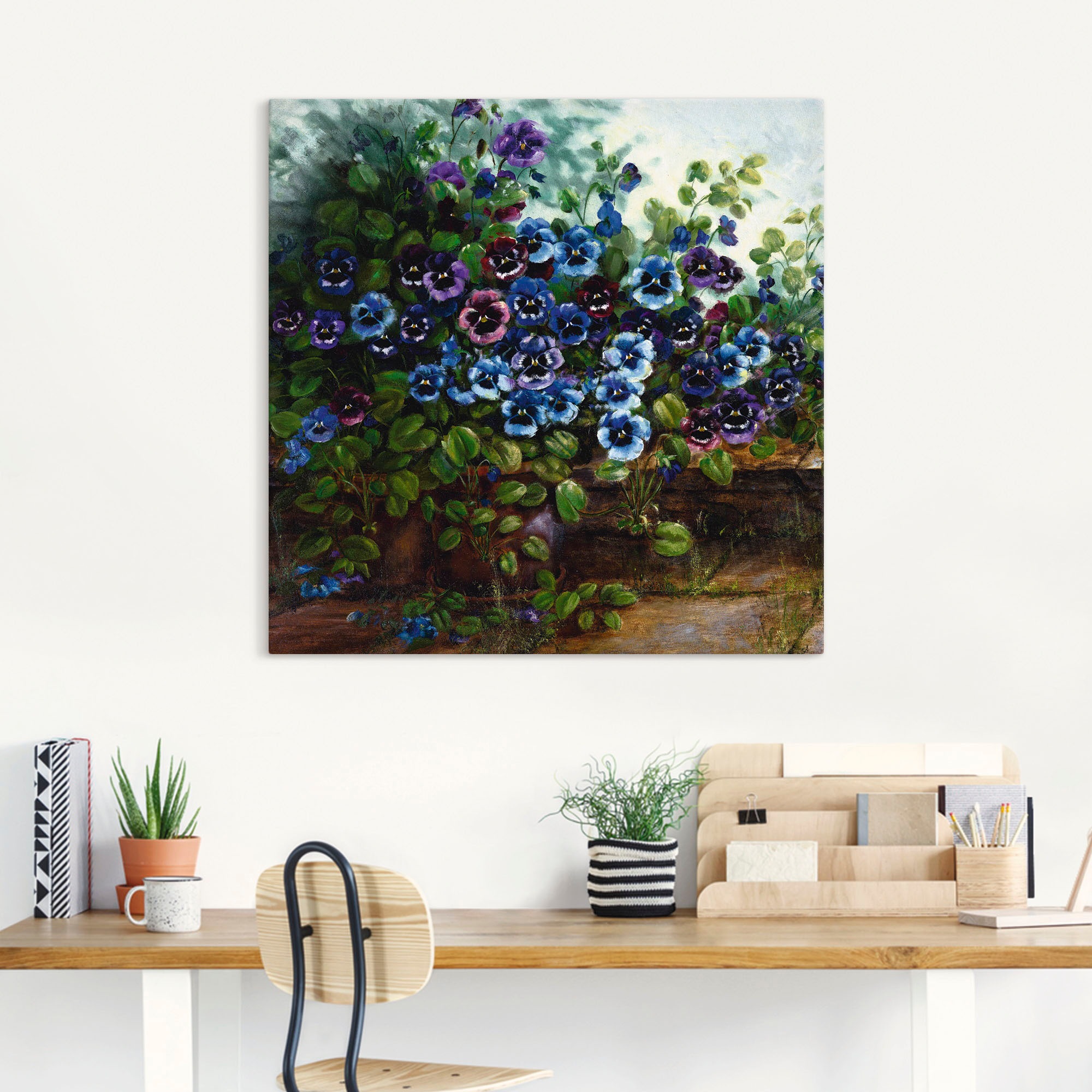 Artland Leinwandbild »Stiefmütterchen II« Blumen 1 Stk. tlg. auf Holzrahmen günstig online kaufen