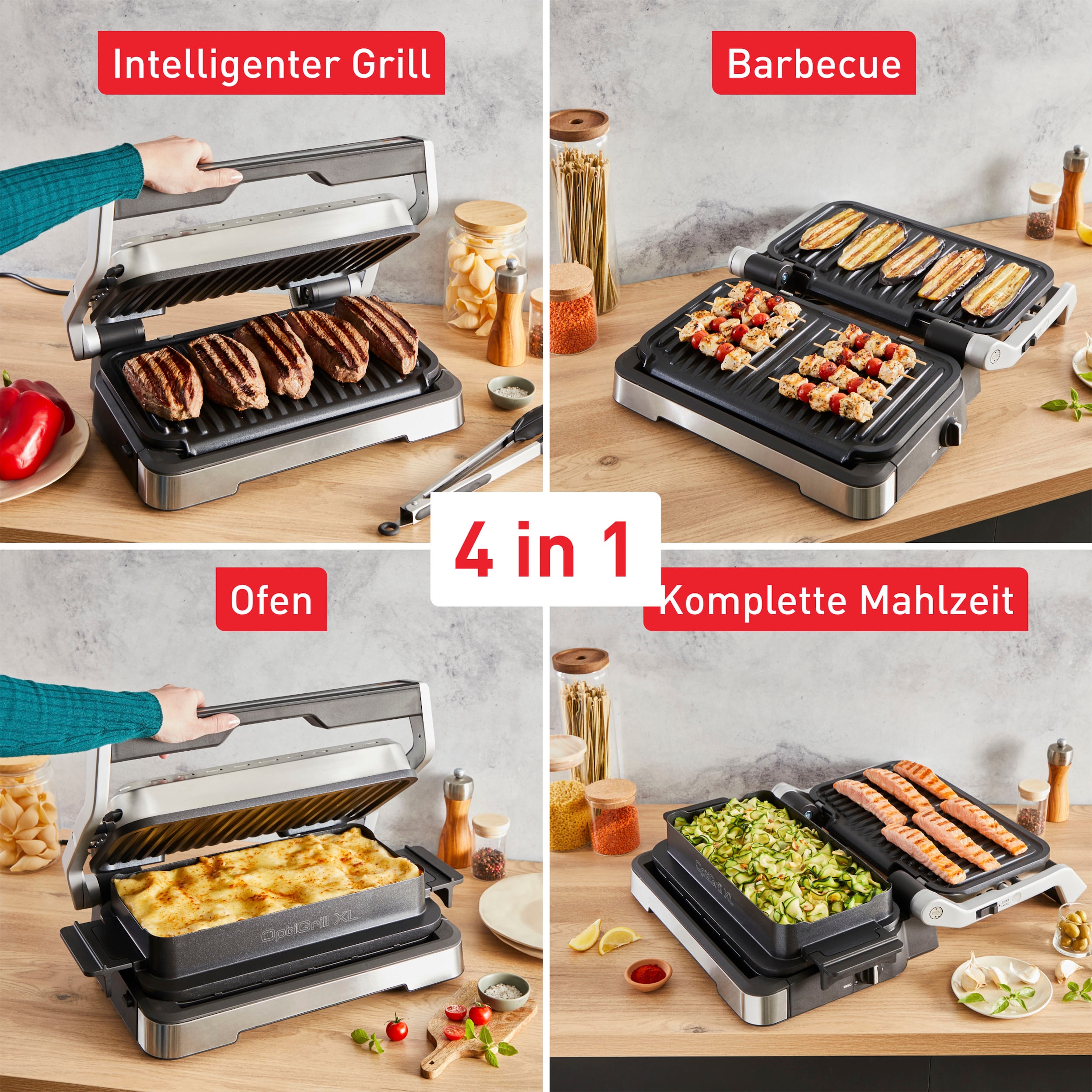 Tefal Kontaktgrill »OptiGrill 4in1 XL GC784D«, 2200 W